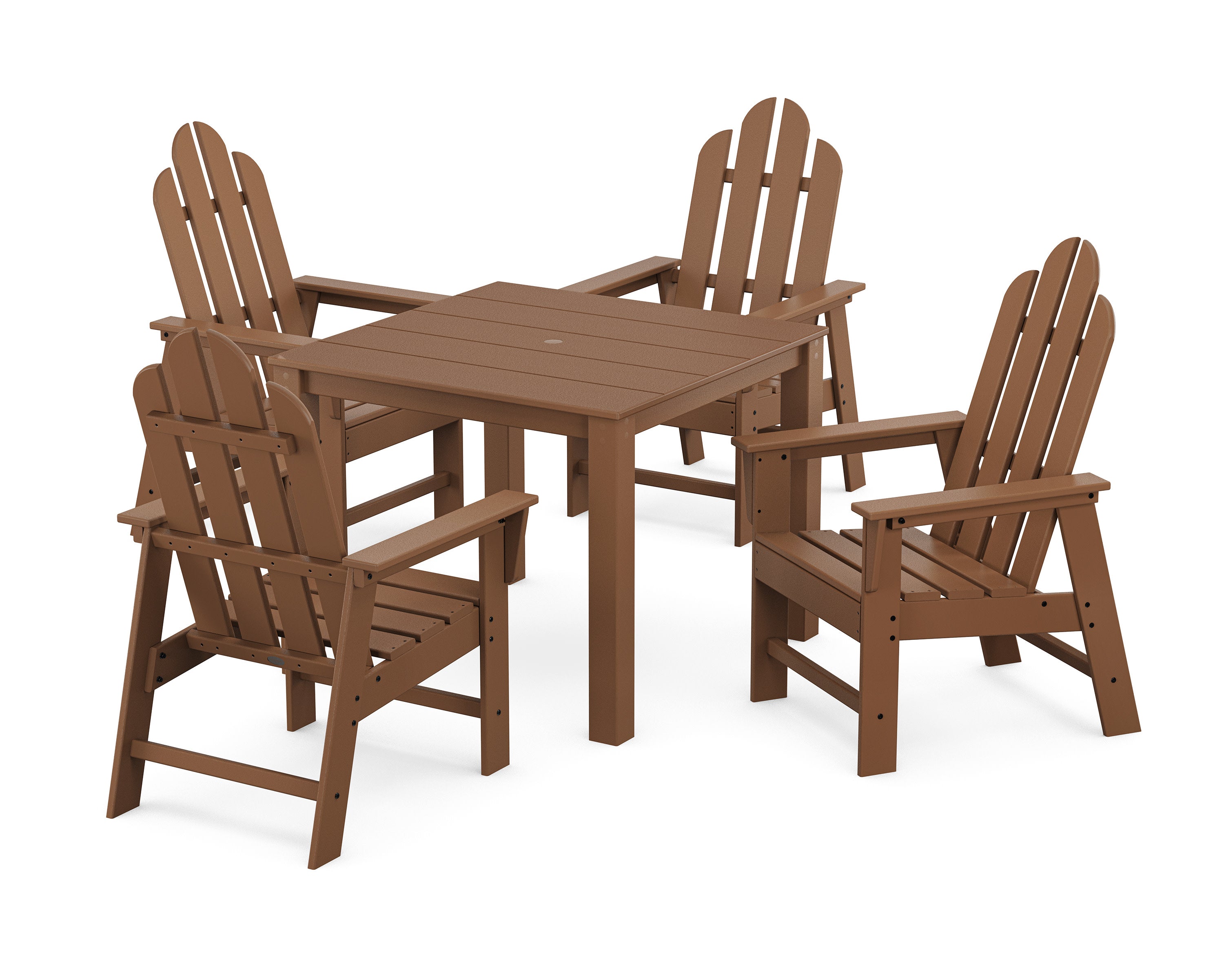 Long Island 5-Piece Parsons Dining Set in Teak