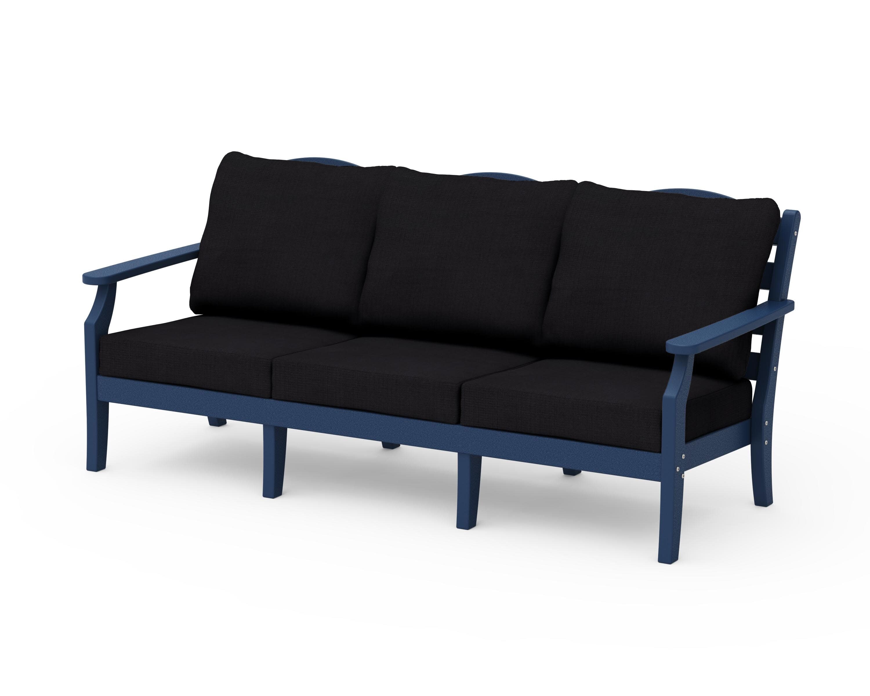 Savannah Deep Seating Sofa in Navy / Midnight Linen