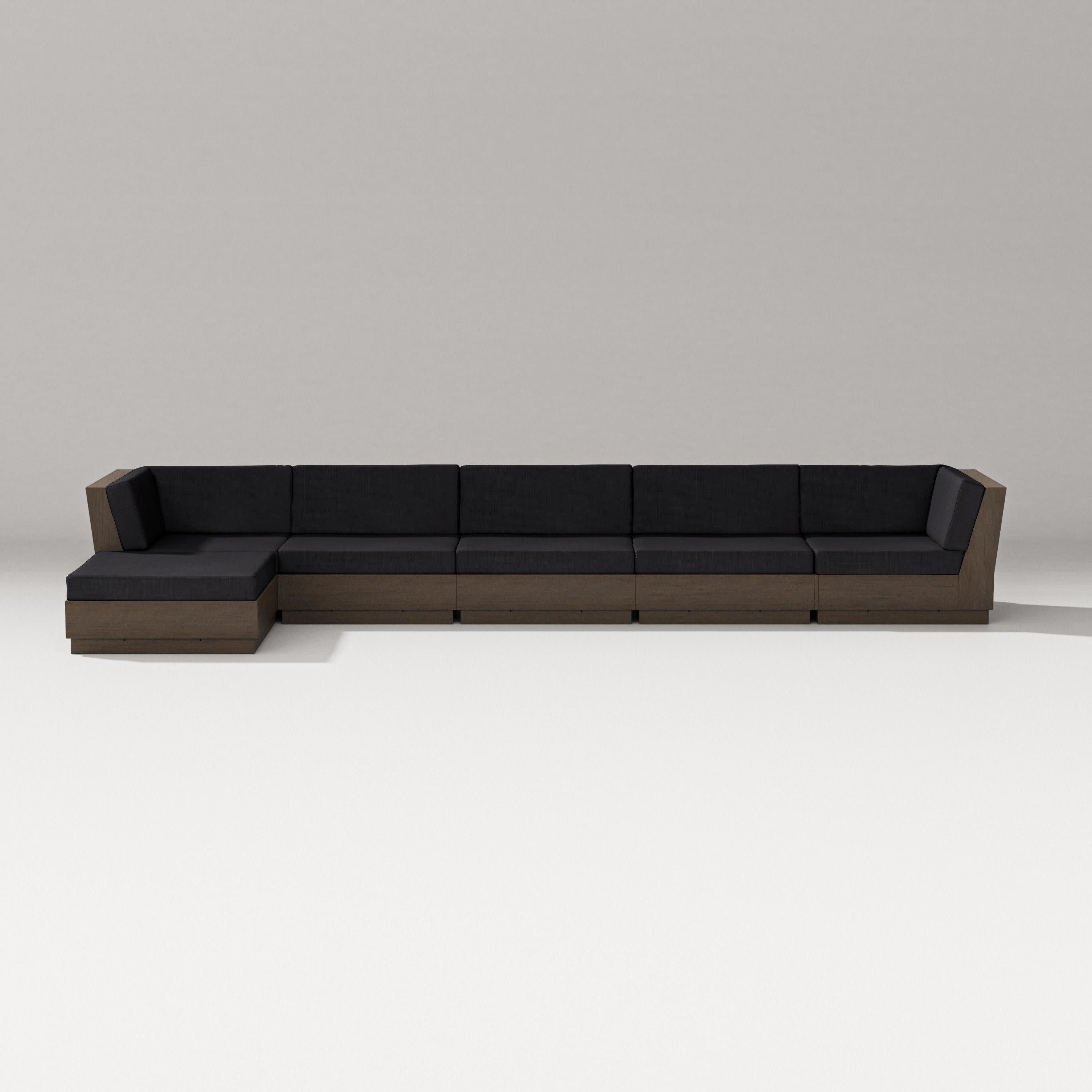 Elevate 6-Piece Chaise Sectional in Kona / Midnight Linen