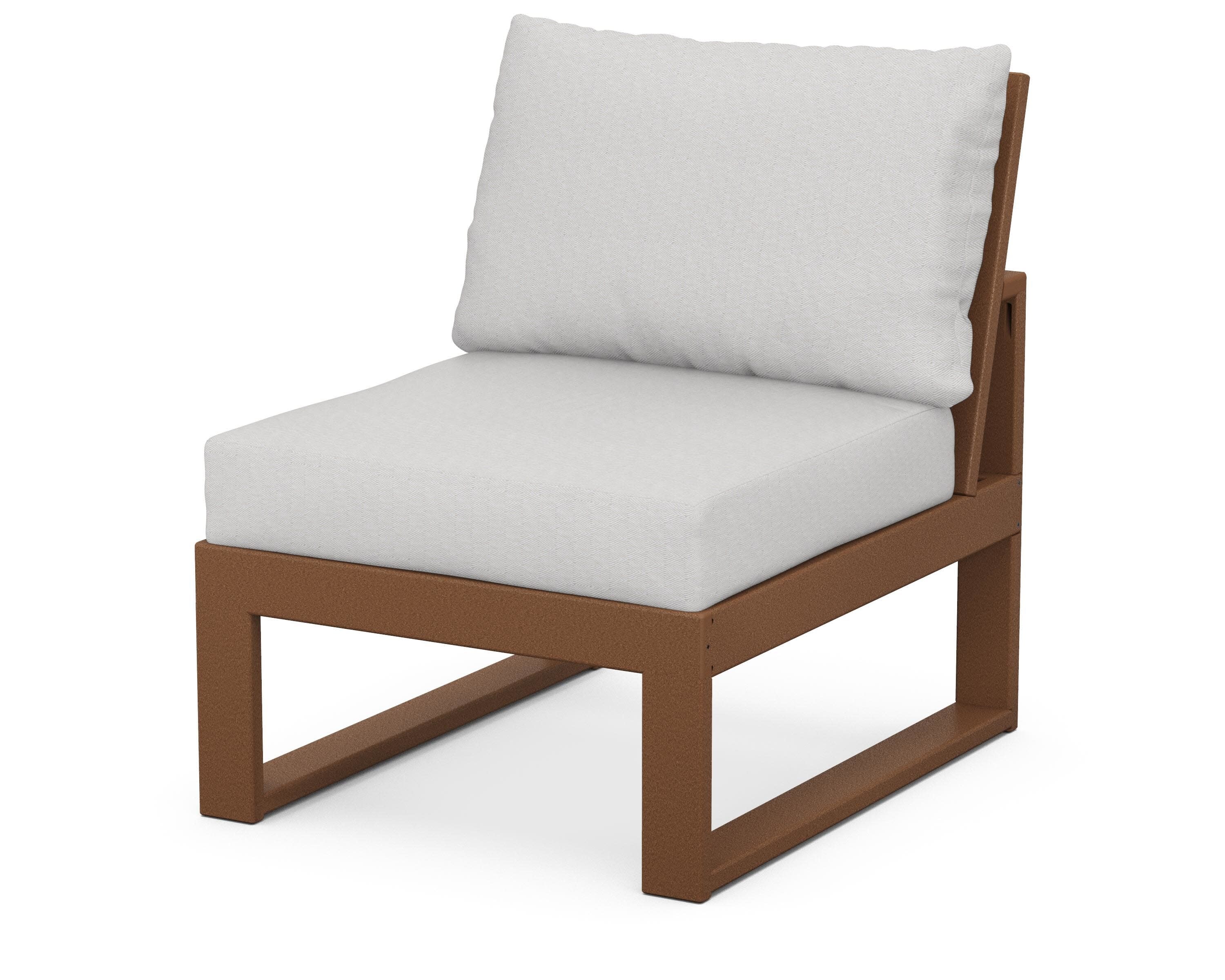 Modular Armless Chair in Teak / Diamond in the Rough