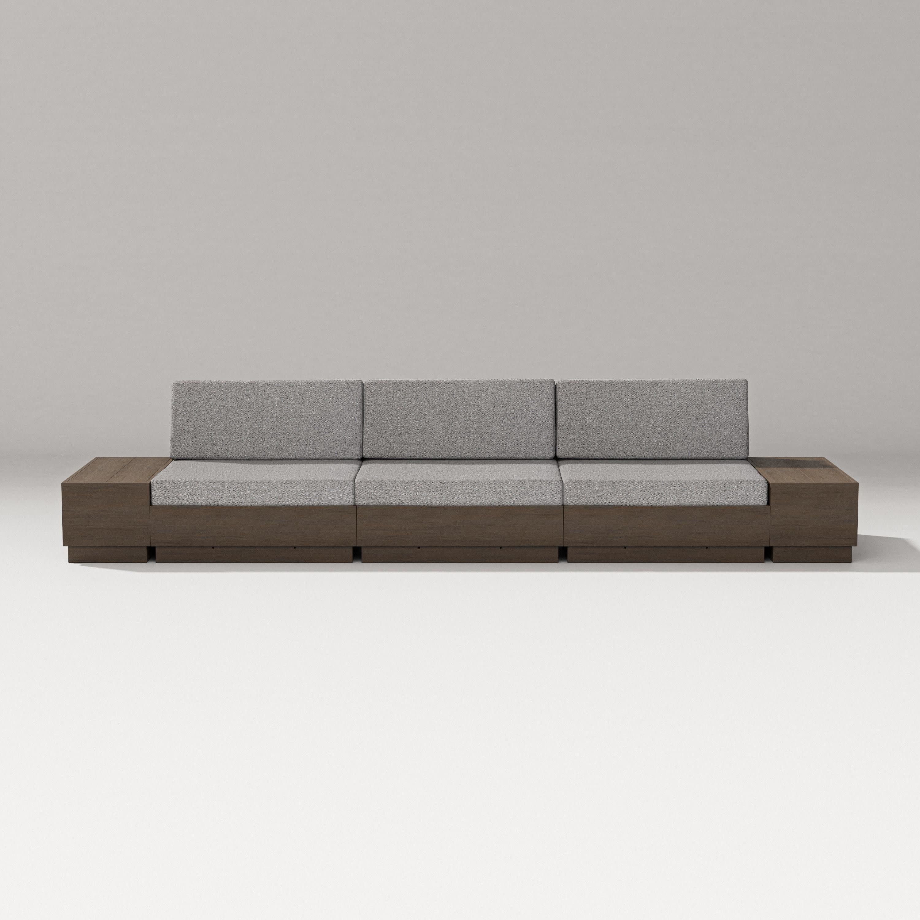 Elevate Straight Sectional in Kona / Grey Mist