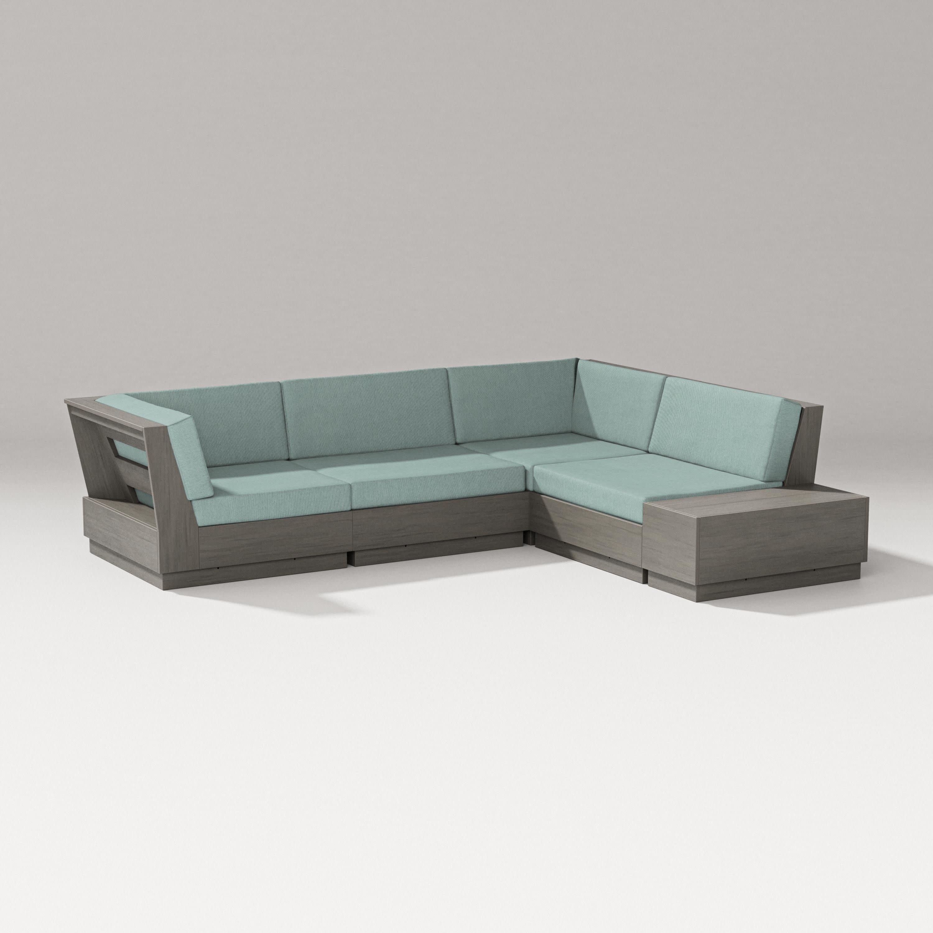 Elevate Corner Sectional in Driftwood / Glacier Spa