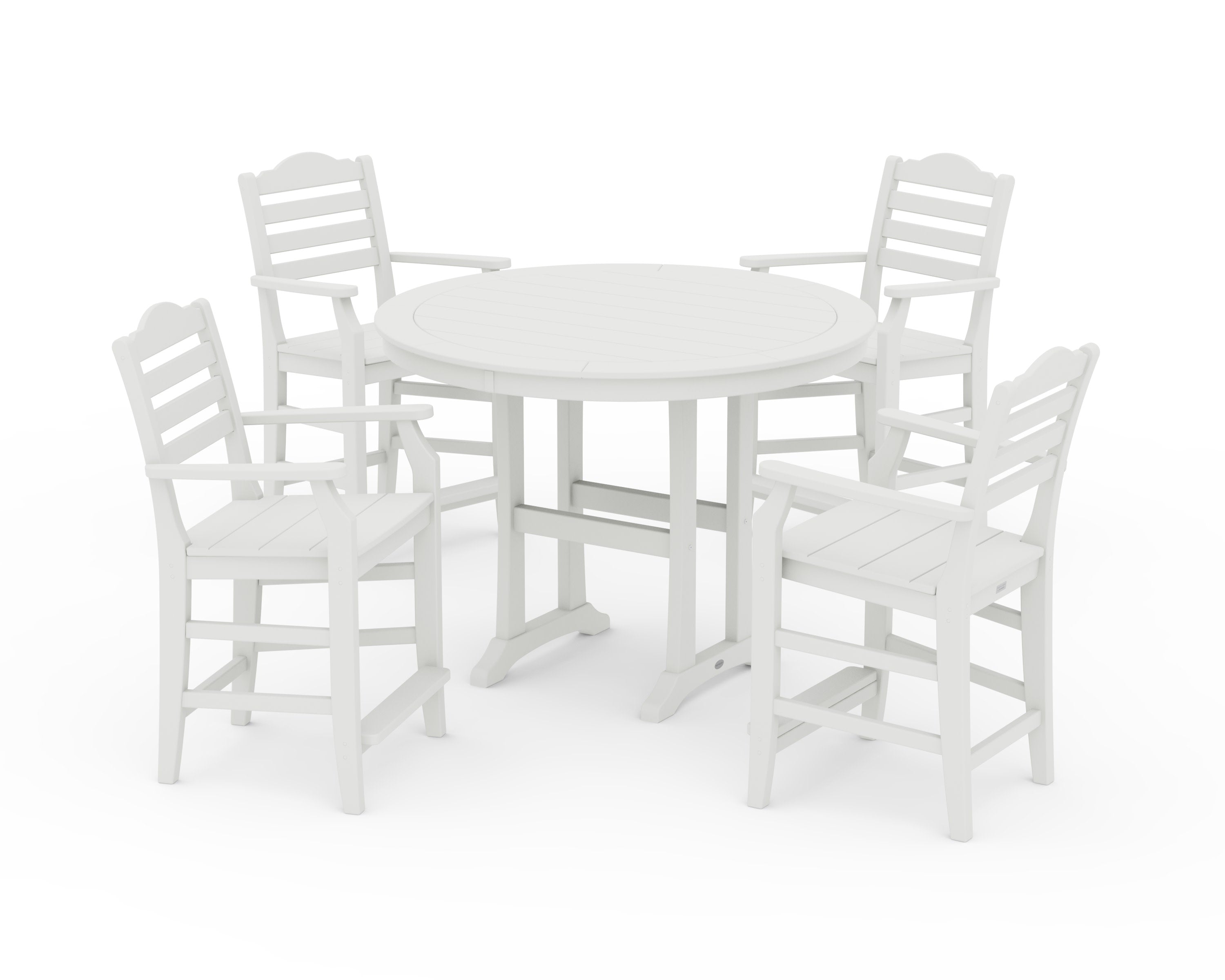 Savannah 5-Piece Round Counter Set in Vintage White