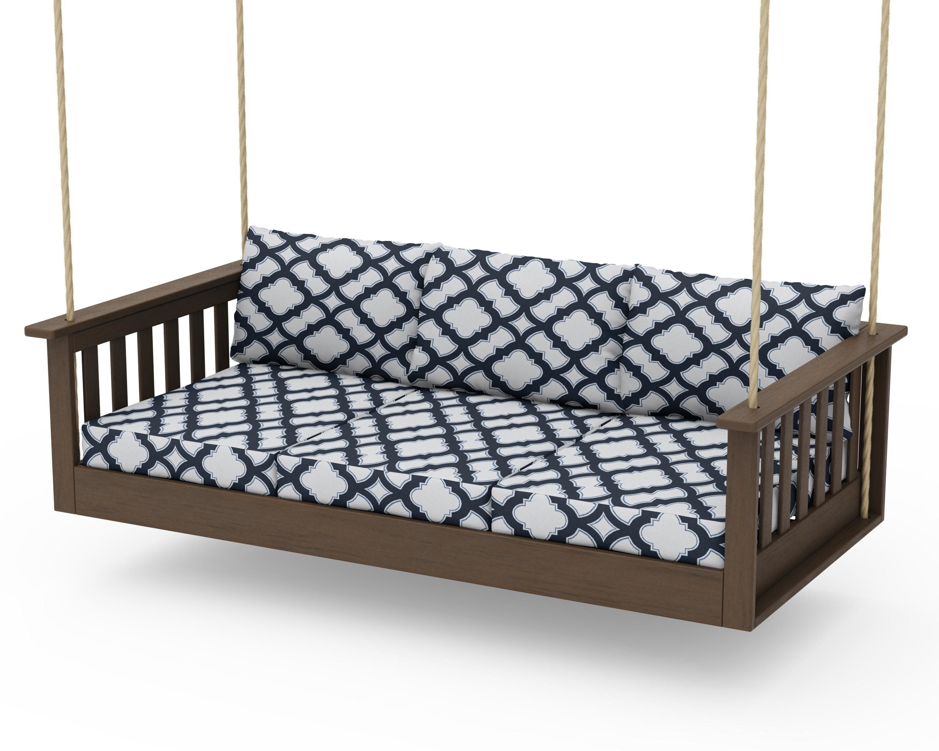 Vineyard Daybed Swing in Kona / Trellis Marine Indigo