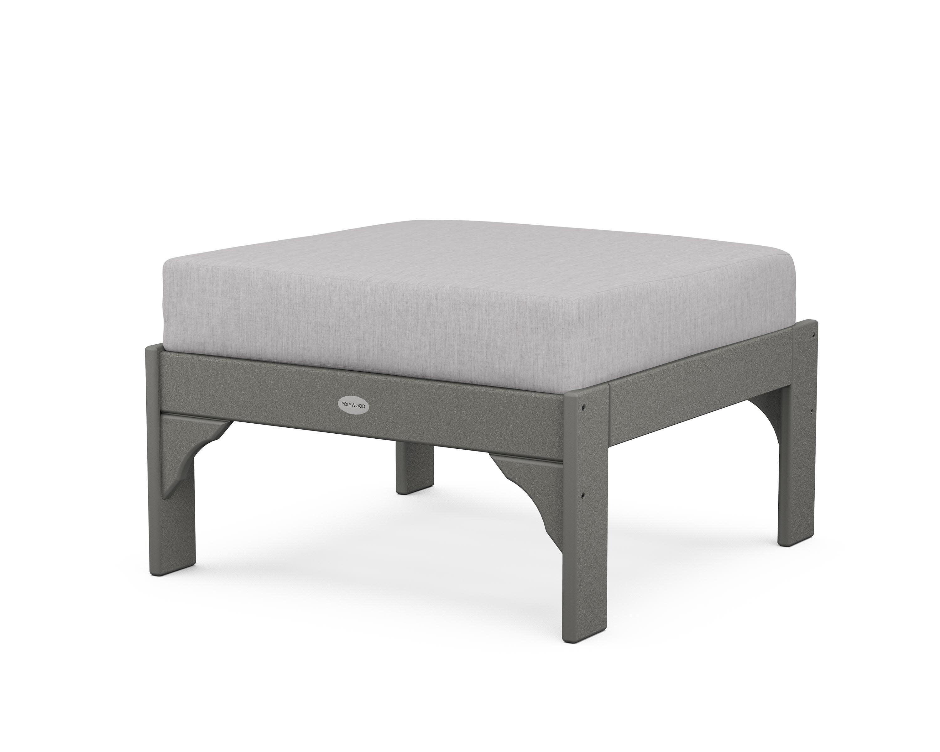 Vineyard Deep Seating Ottoman in Slate Grey / Granite