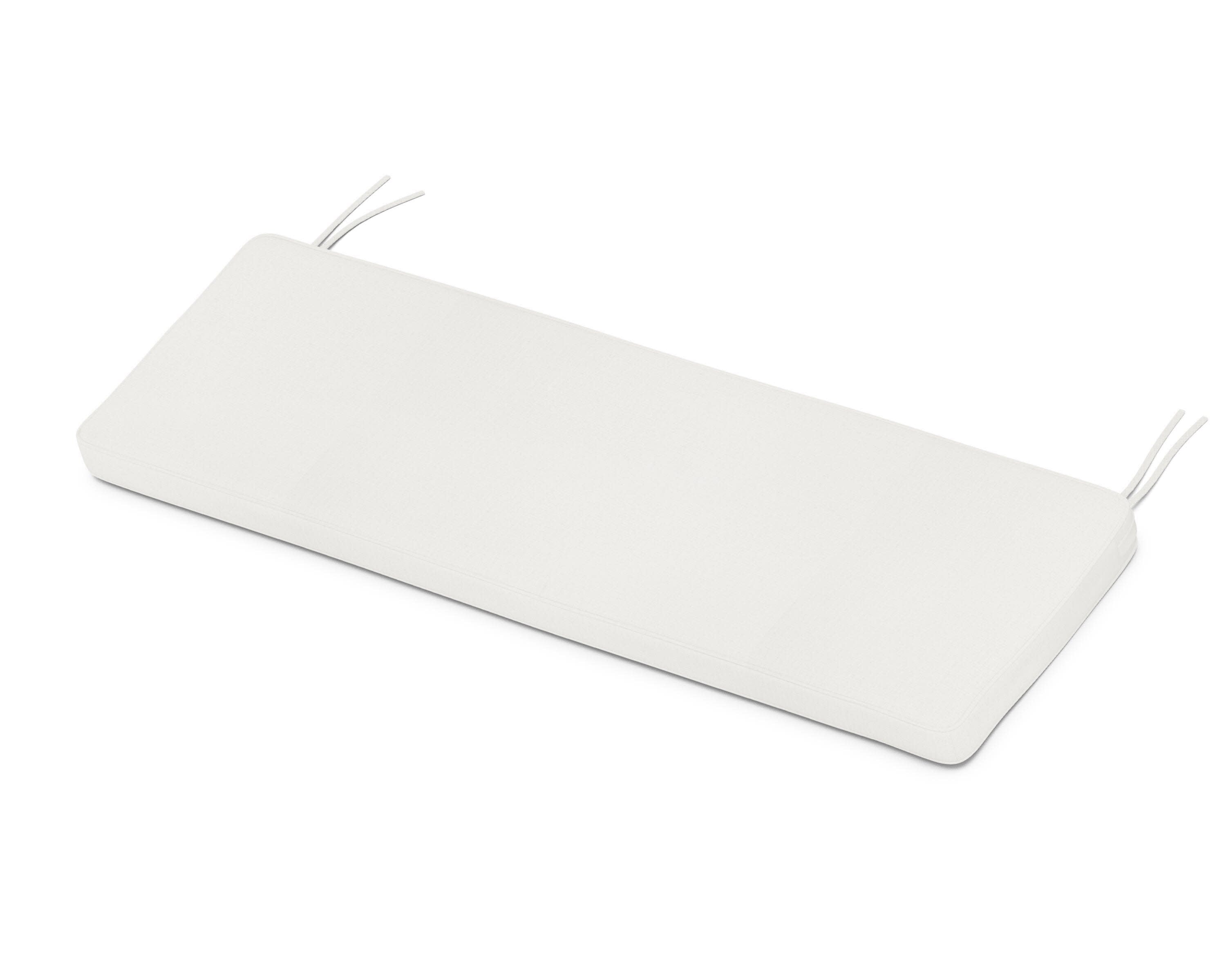 Chinoiserie Bench Seat Cushion in Natural Linen