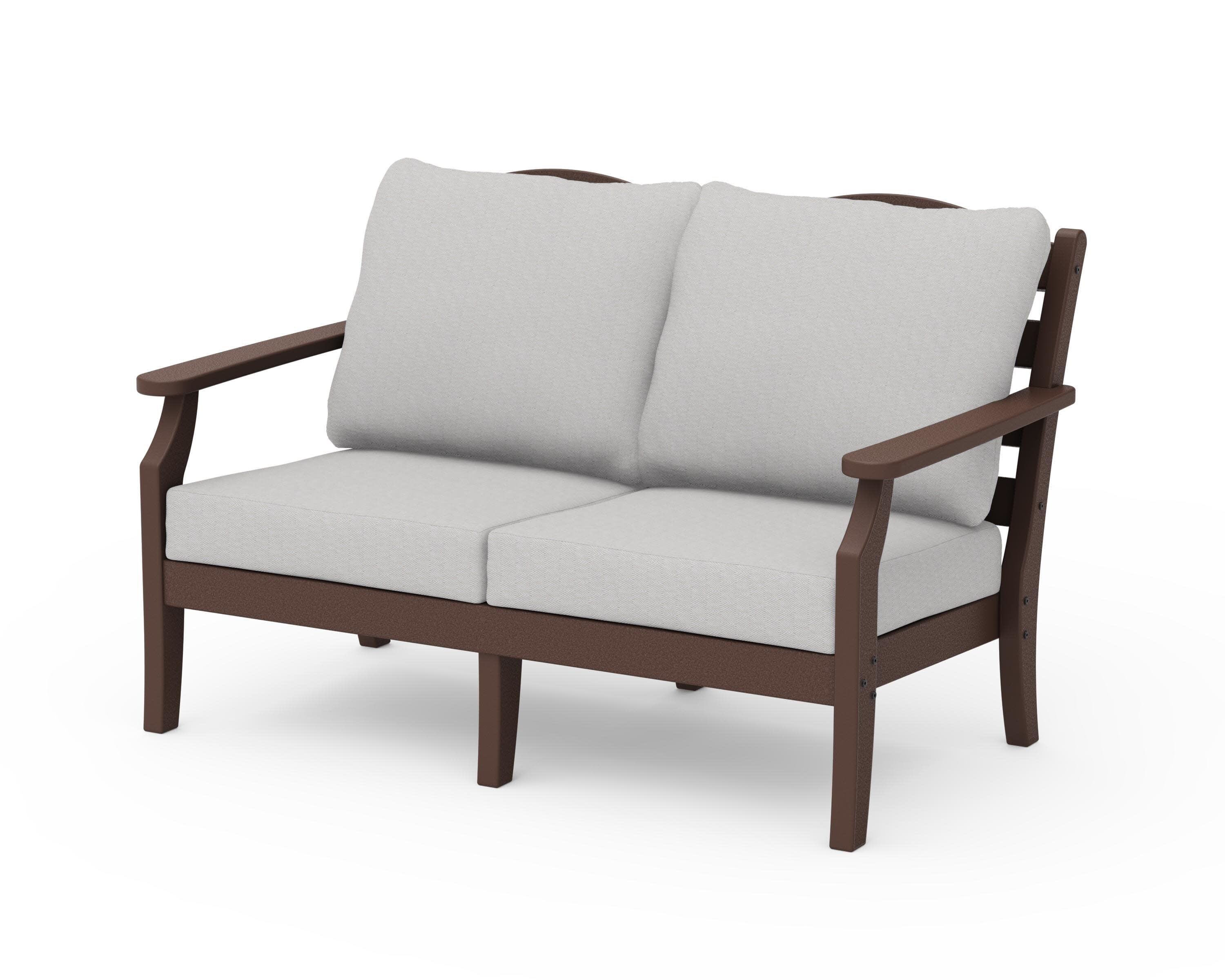 Savannah Deep Seating Loveseat in Mahogany / Diamond in the Rough