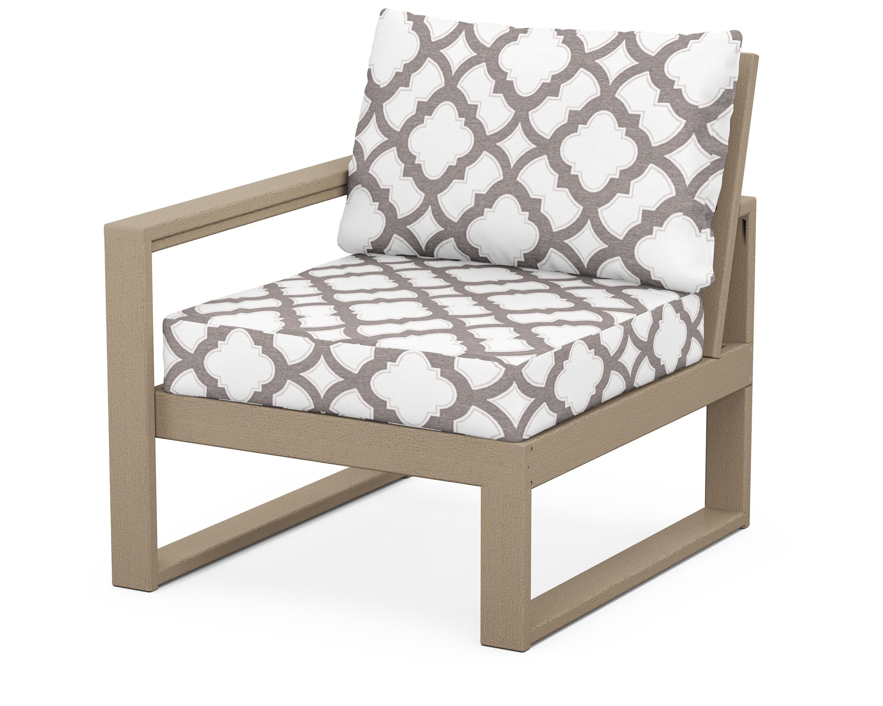 EDGE Modular Left Arm Chair in Vintage Sahara / Trellis Grey Mist