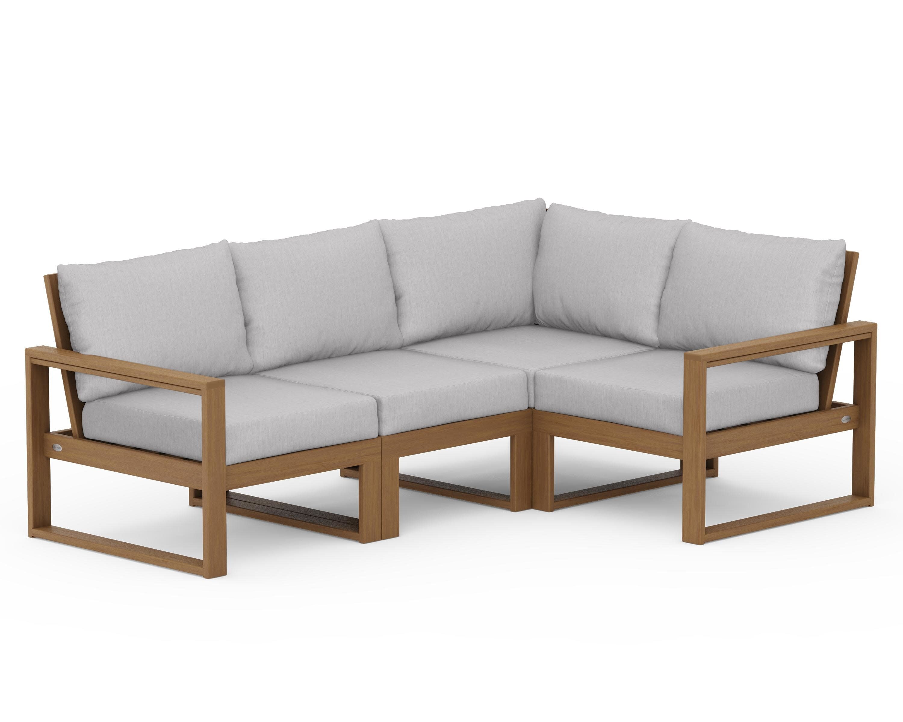 EDGE 4-Piece Modular Deep Seating Set in Natural / Granite