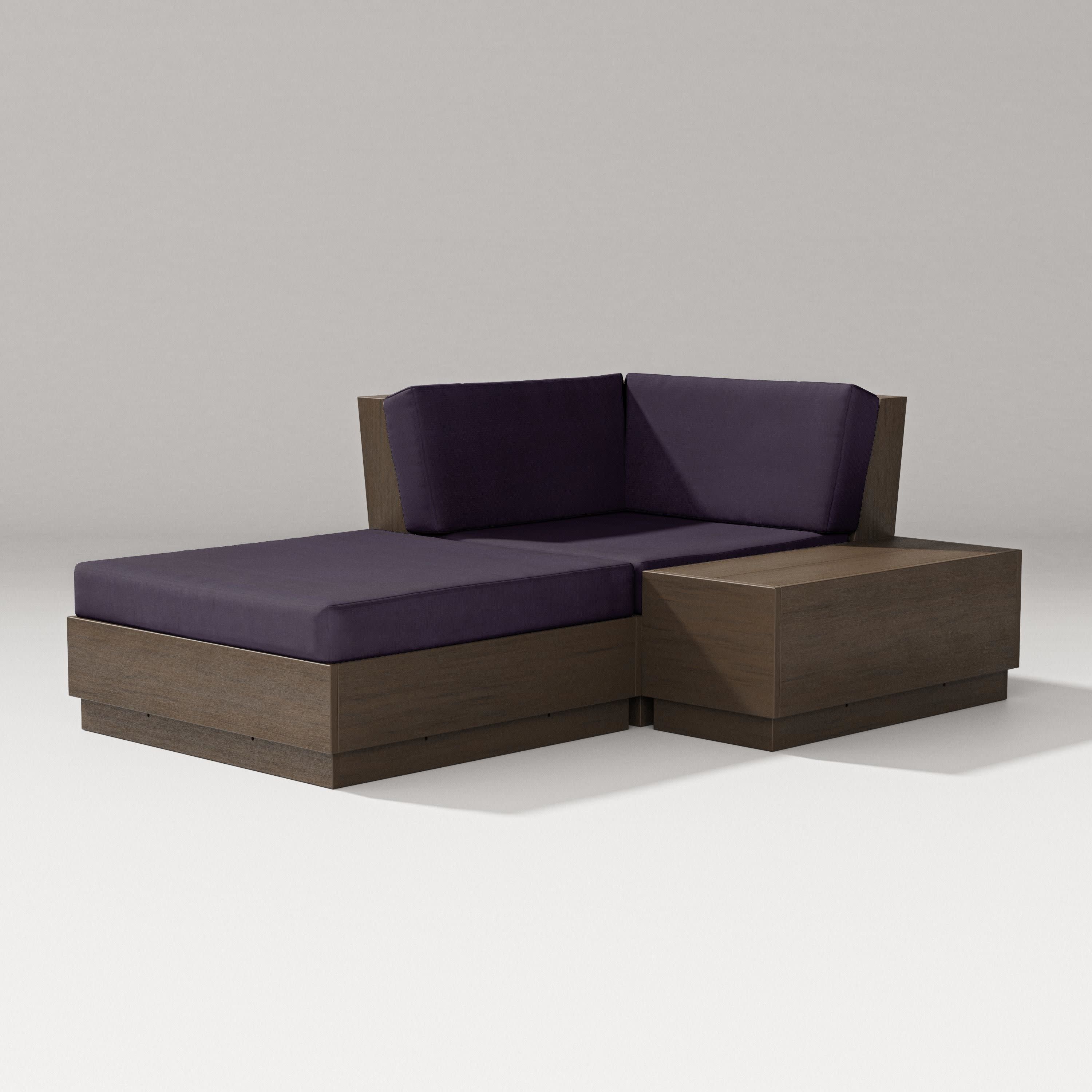 Elevate Corner Chaise in Kona / Navy Linen