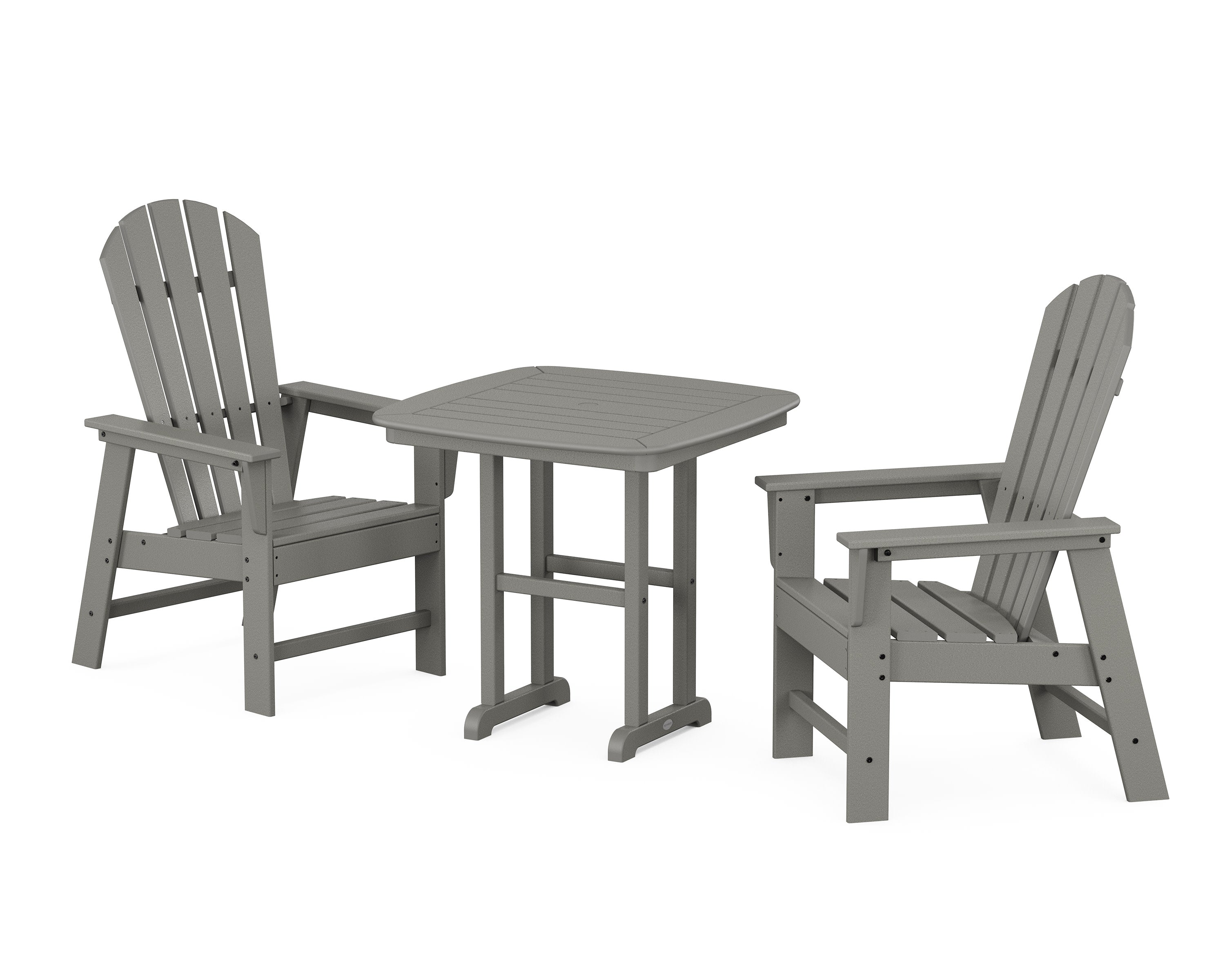 South Beach 3-Piece Dining Set in Slate Grey