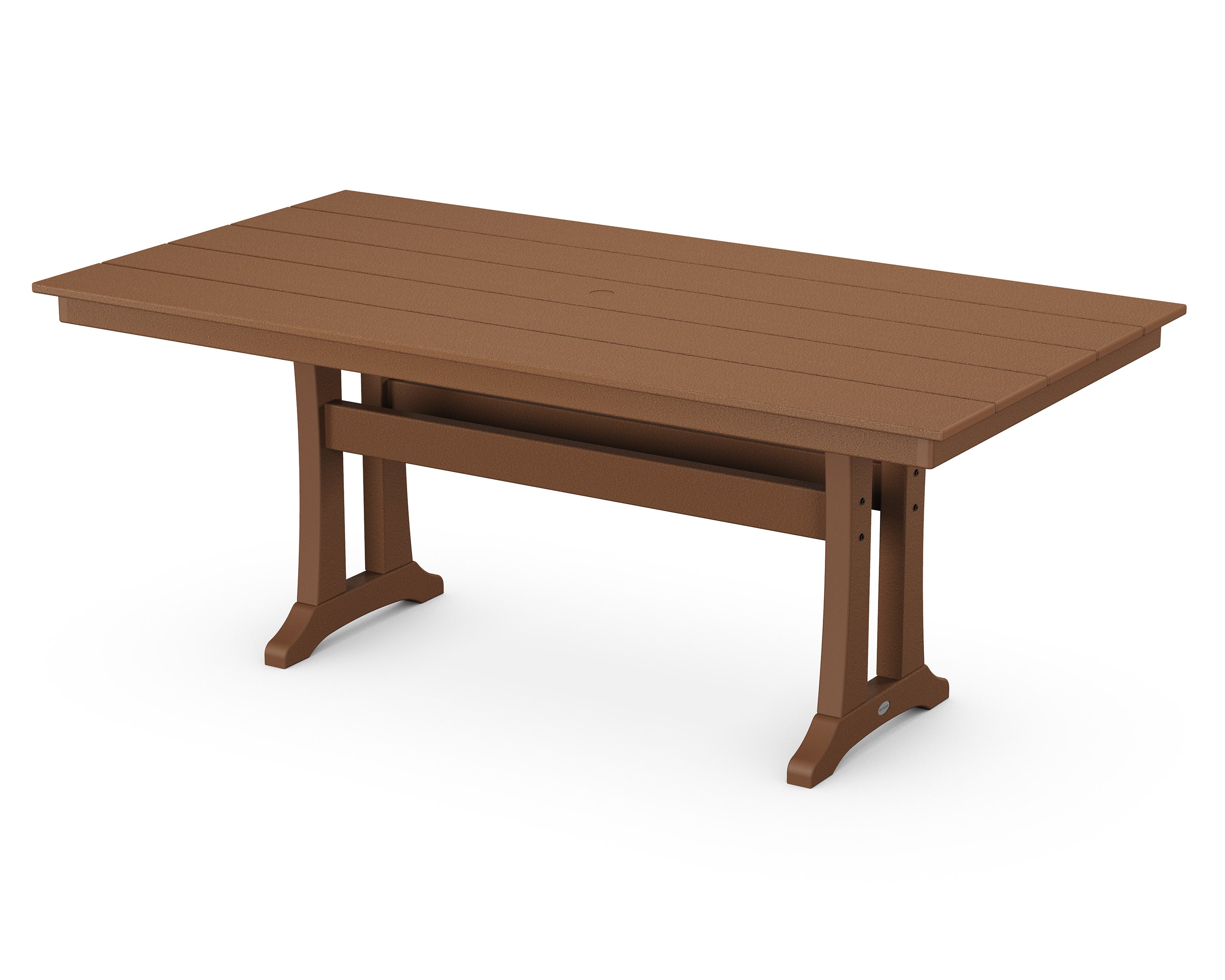 Farmhouse Trestle 37" x 72" Dining Table in Teak