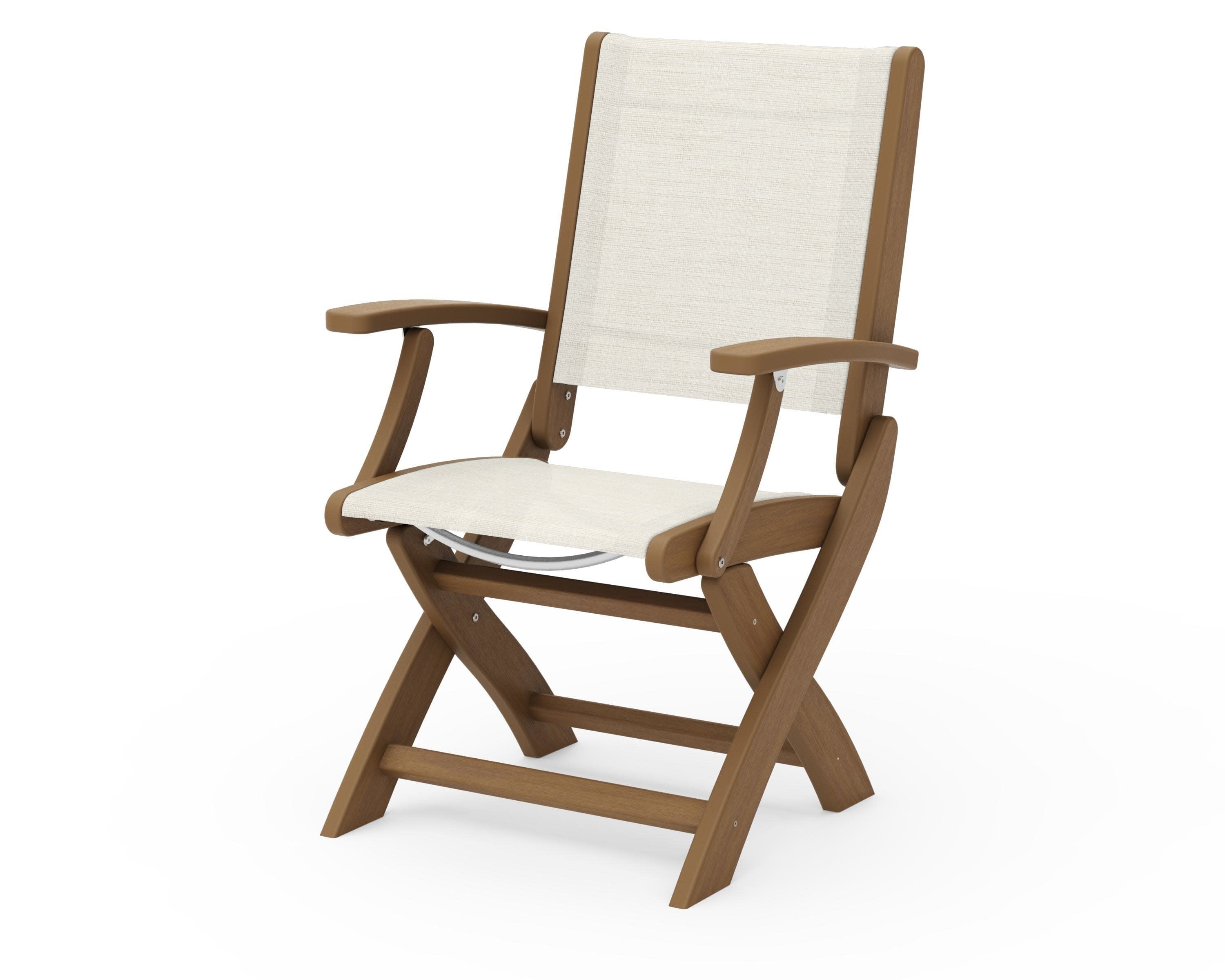 Coastal Folding Chair in Natural / Parchment Sling