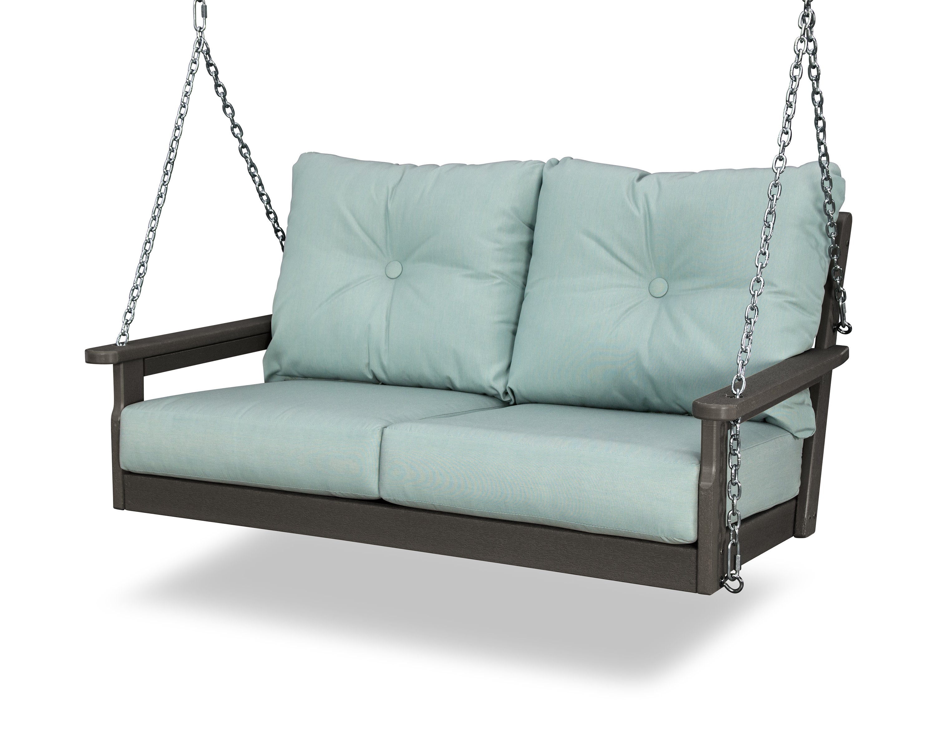Vineyard Deep Seating Swing in Vintage Coffee / Spa