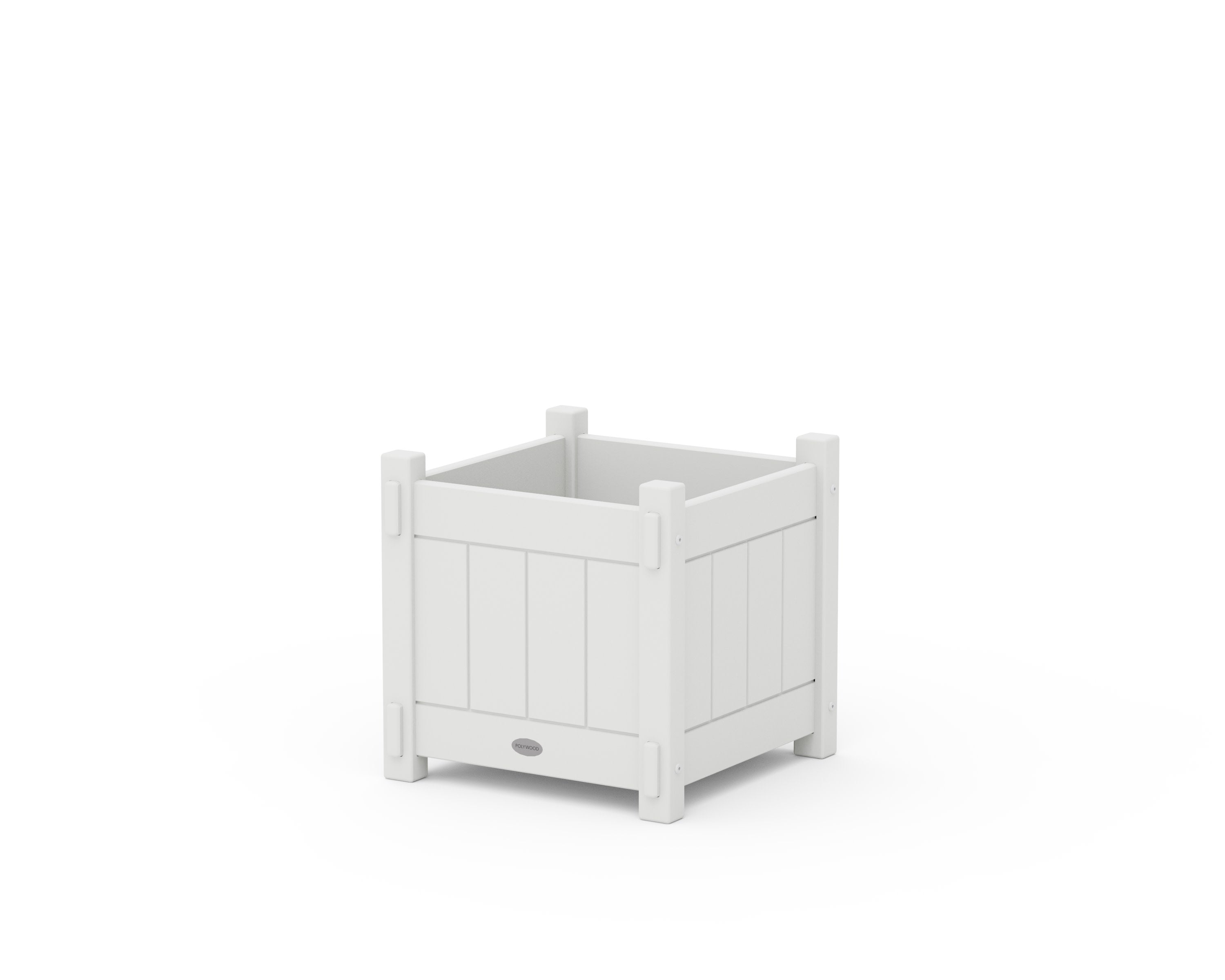 Vineyard Square Planter Box in White