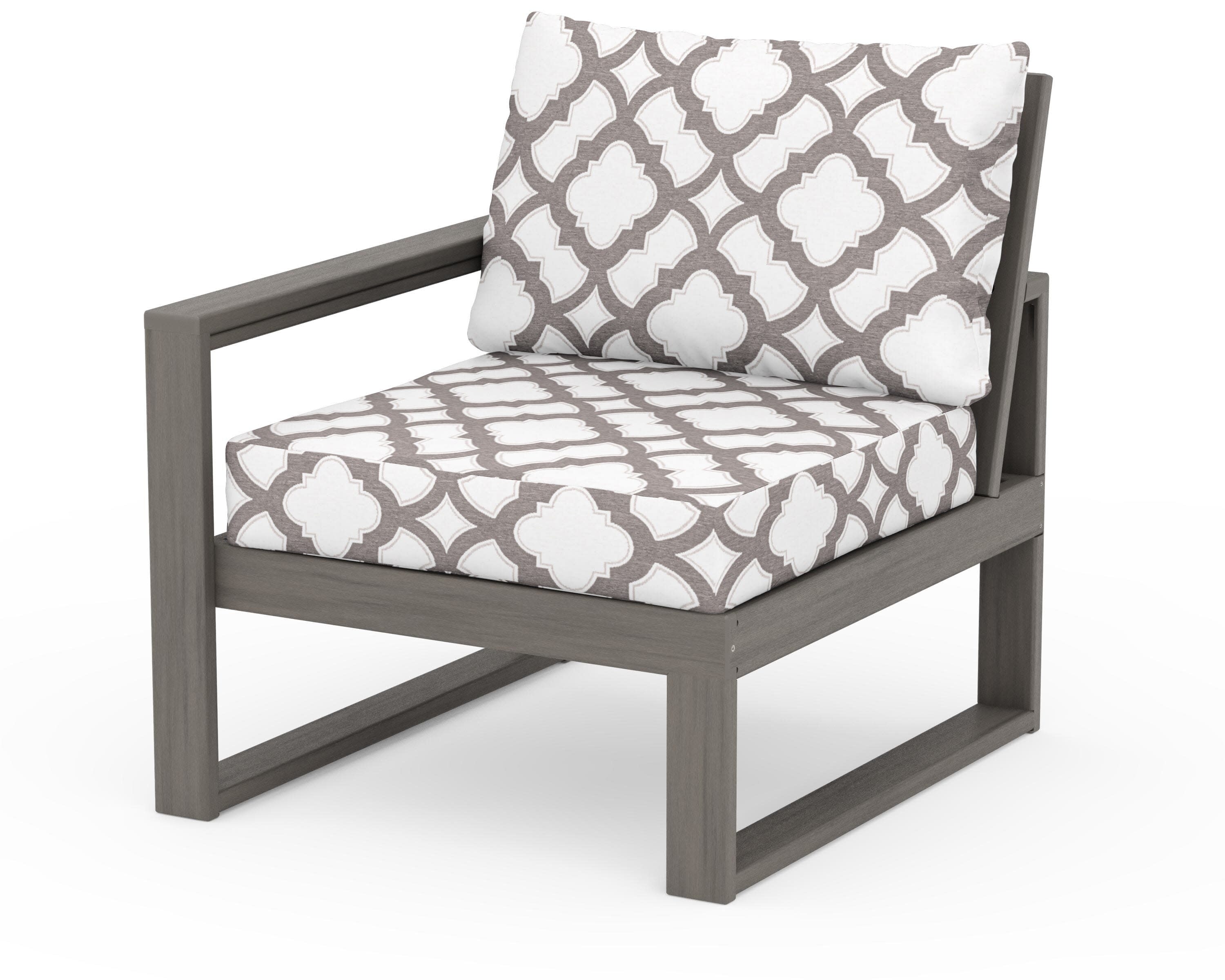 EDGE Modular Left Arm Chair in Driftwood / Trellis Grey Mist