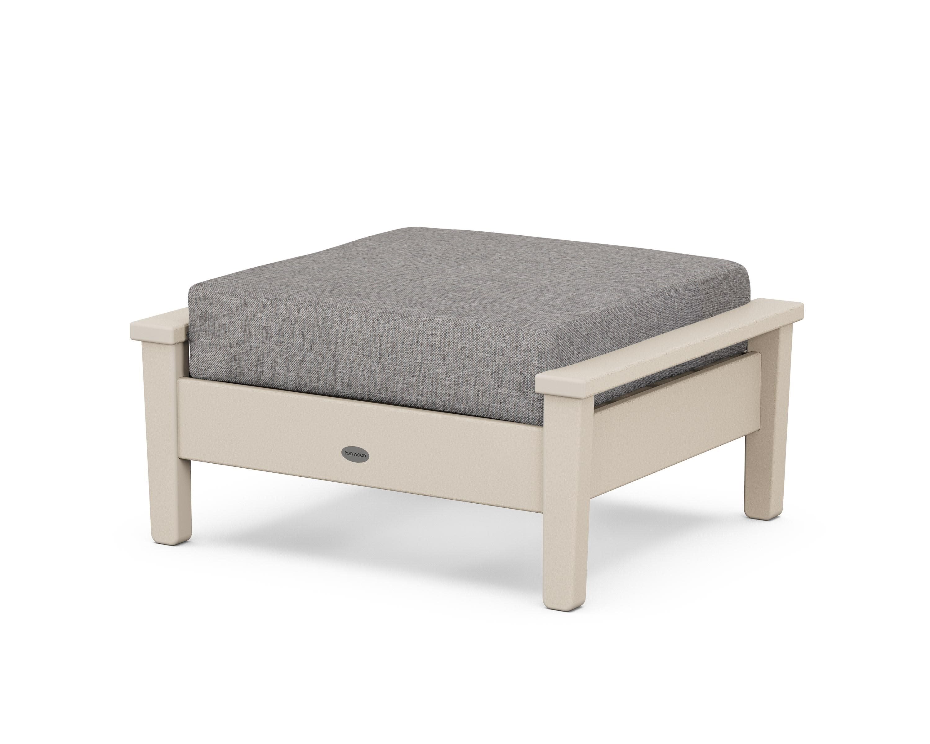 Prescott Deep Seating Ottoman in Sand / Grey Mist