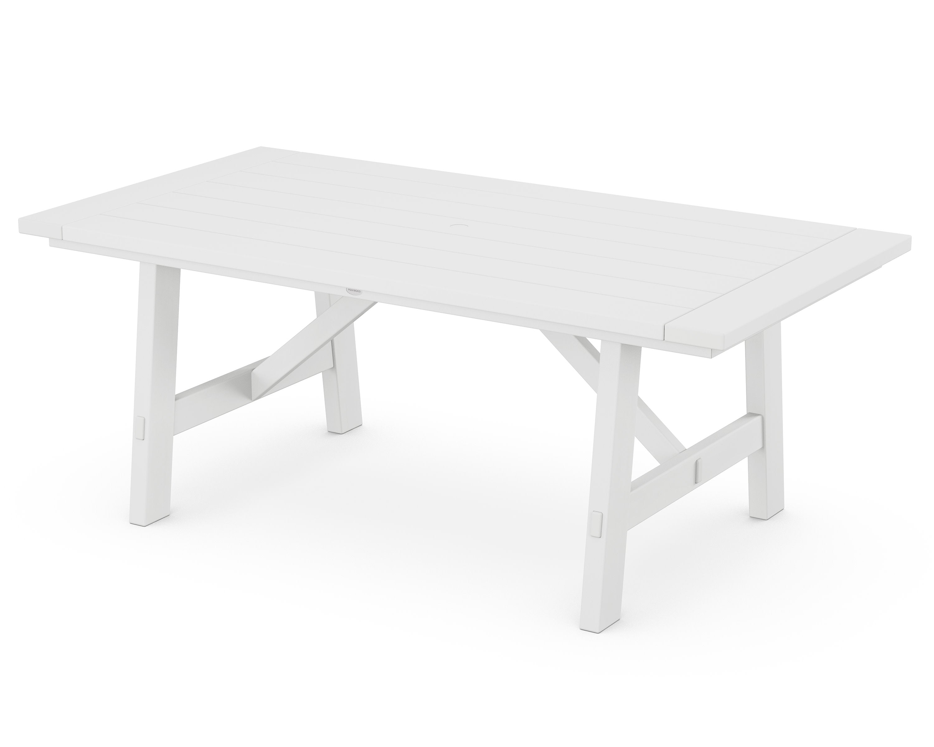 Rustic Farmhouse 39" x 75" Dining Table in White