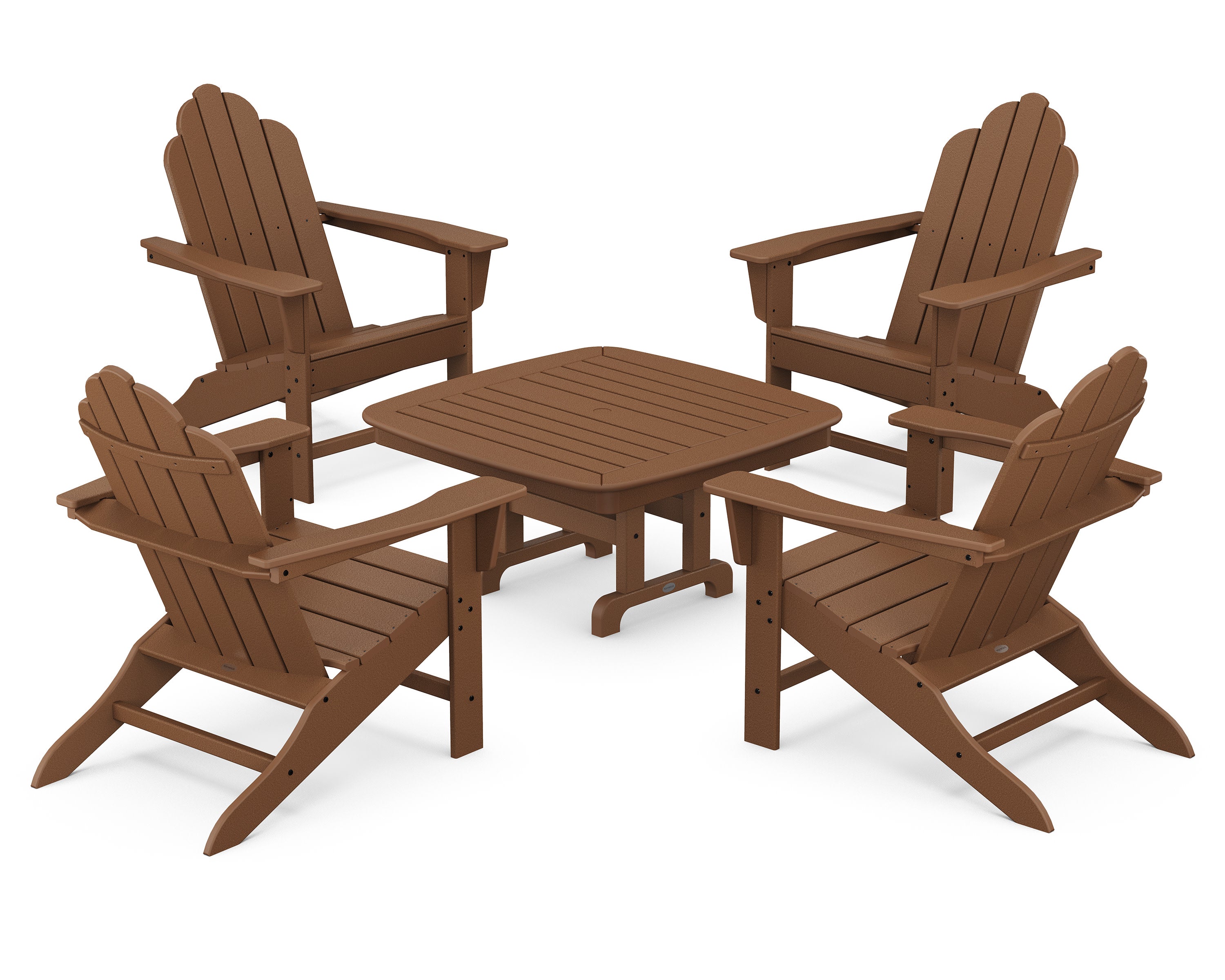 Long Island Adirondack 5-Piece Conversation Group in Teak