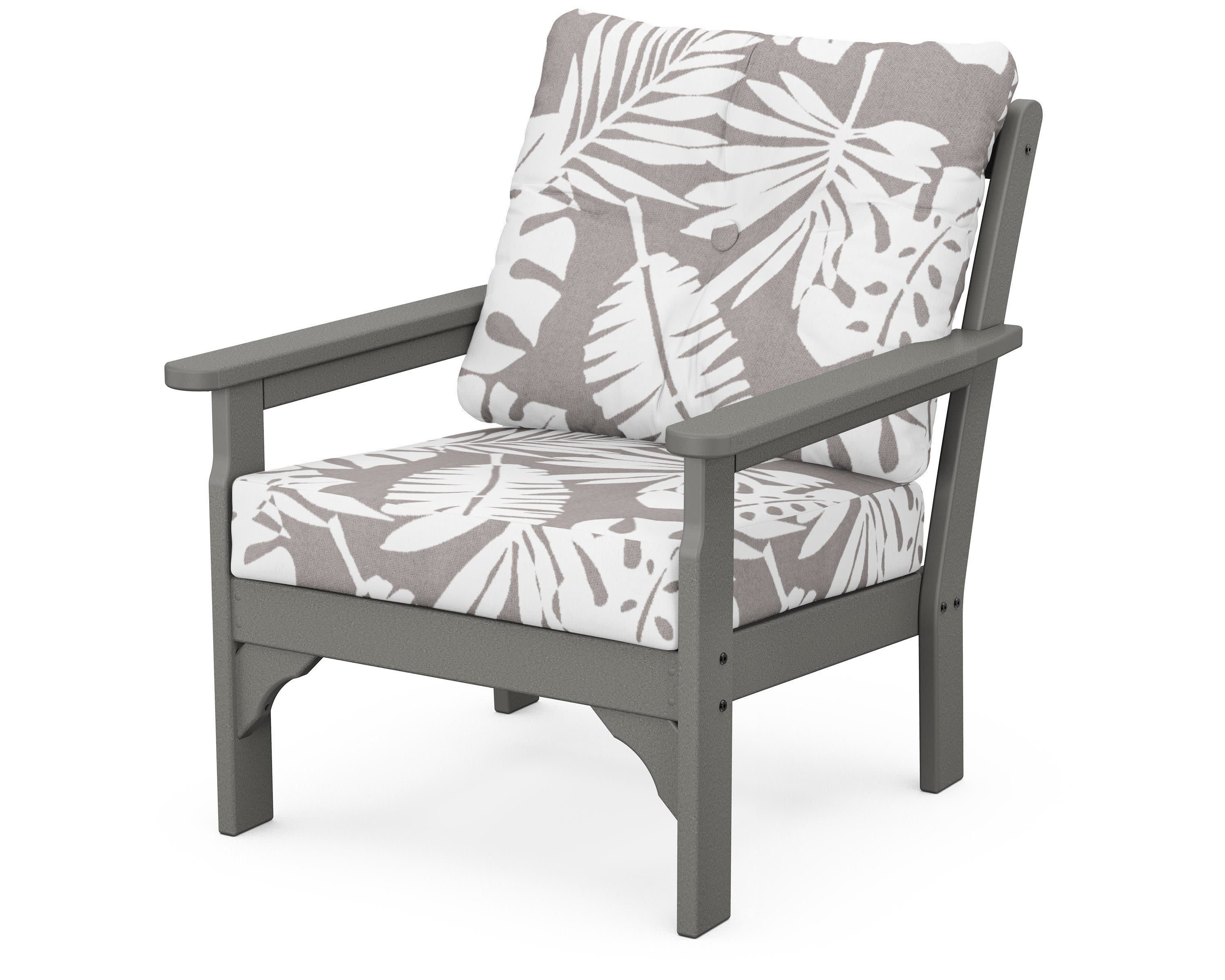 Vineyard Deep Seating Chair in Slate Grey / Leaf Grey Mist