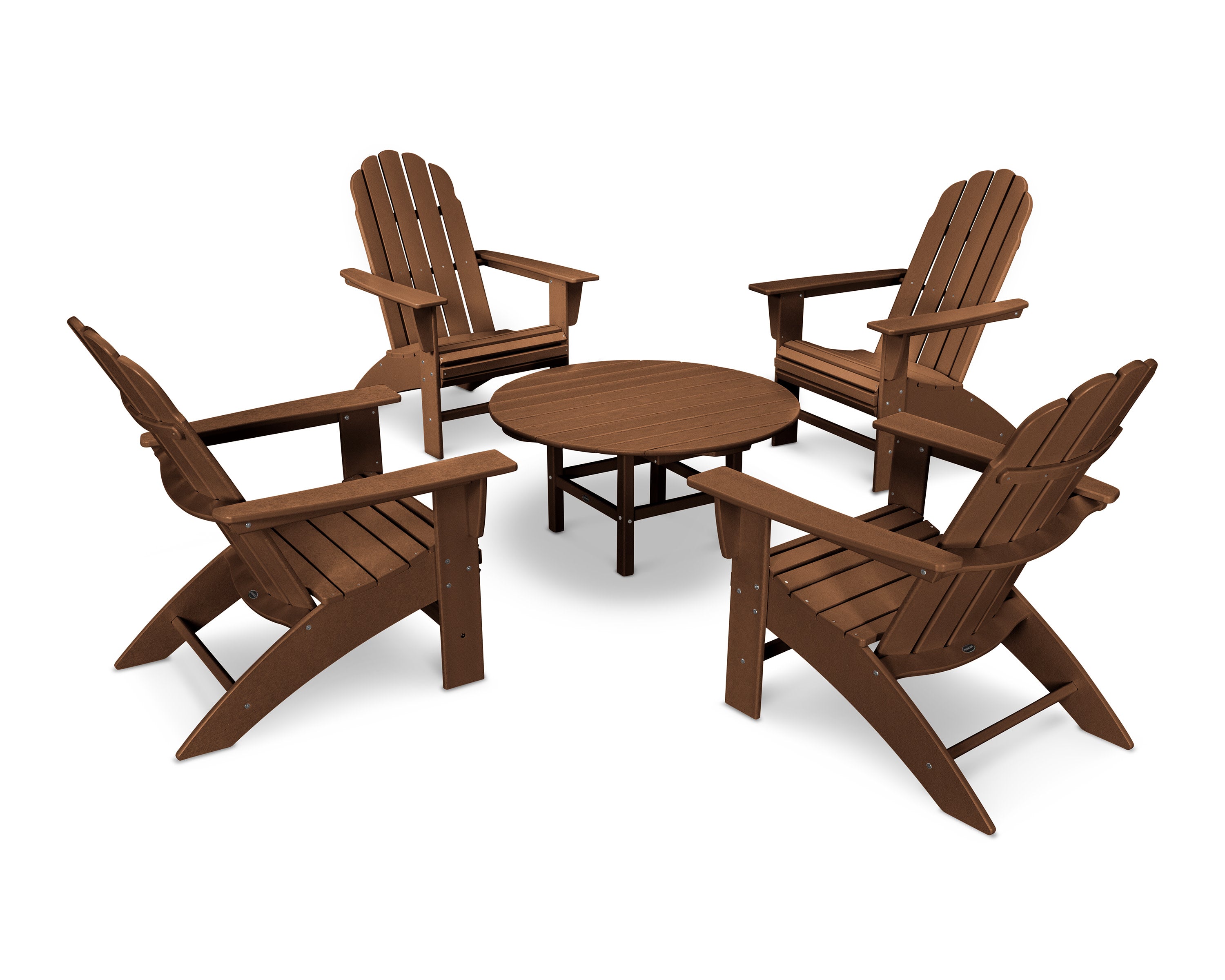 Vineyard 5-Piece Oversized Adirondack Set in Teak