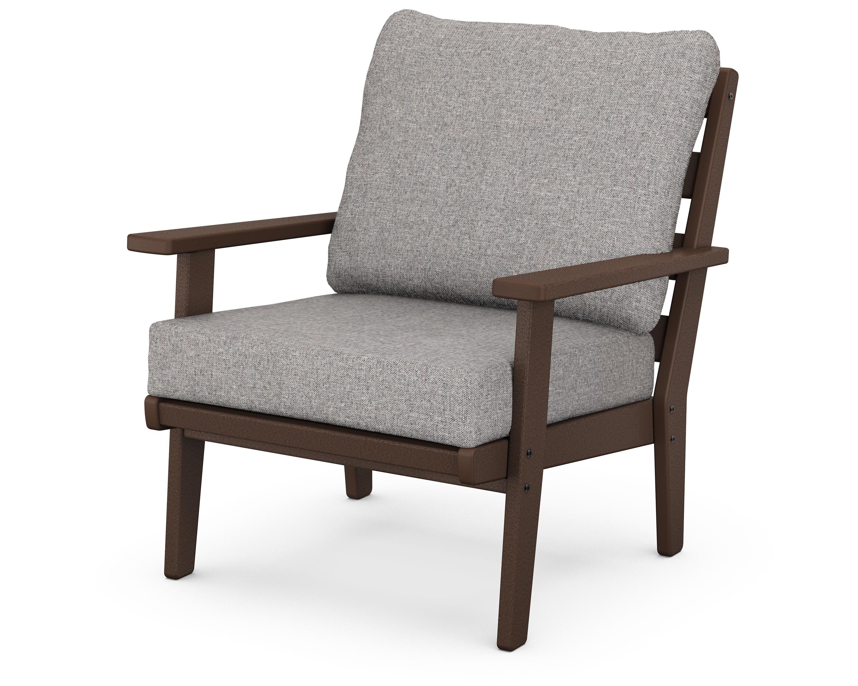 Grant Park Deep Seating Chair in Mahogany / Grey Mist