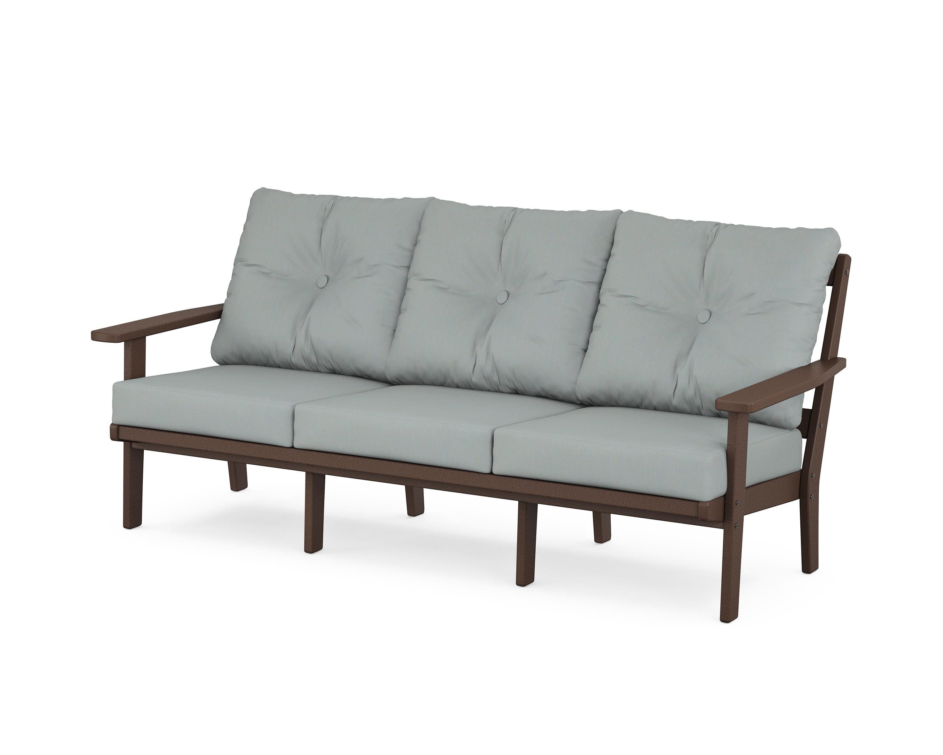 PrairieDeep Seating Sofa in Mahogany / Spa