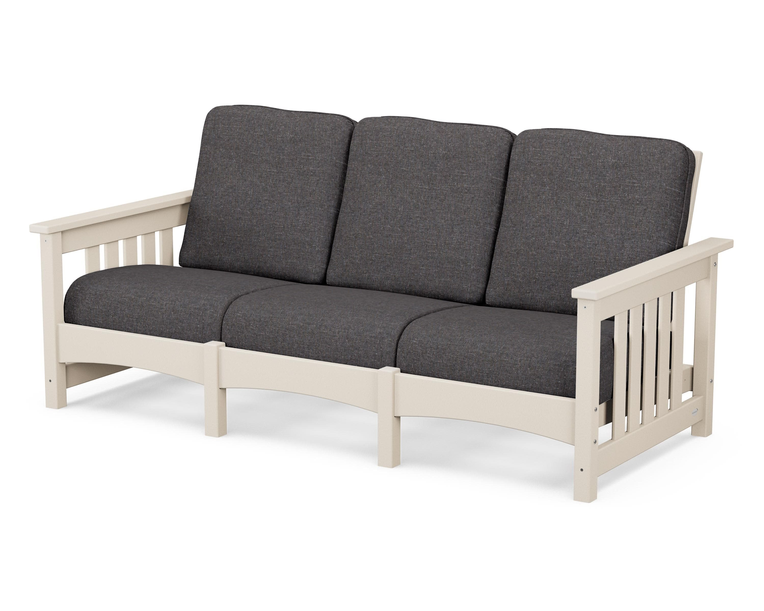 Club Mission Sofa in Sand / Ash Charcoal