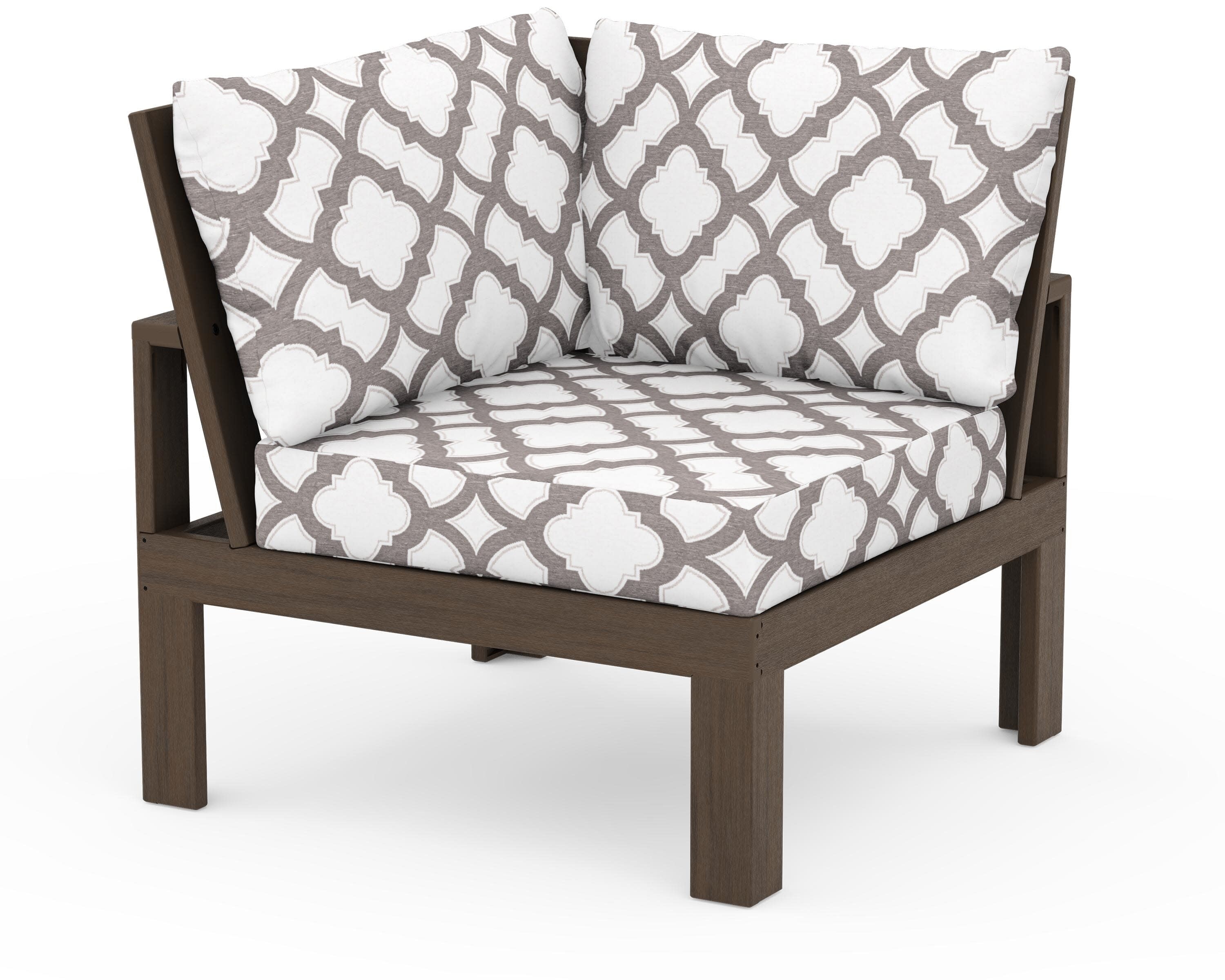 Modular Corner Chair in Kona / Trellis Grey Mist