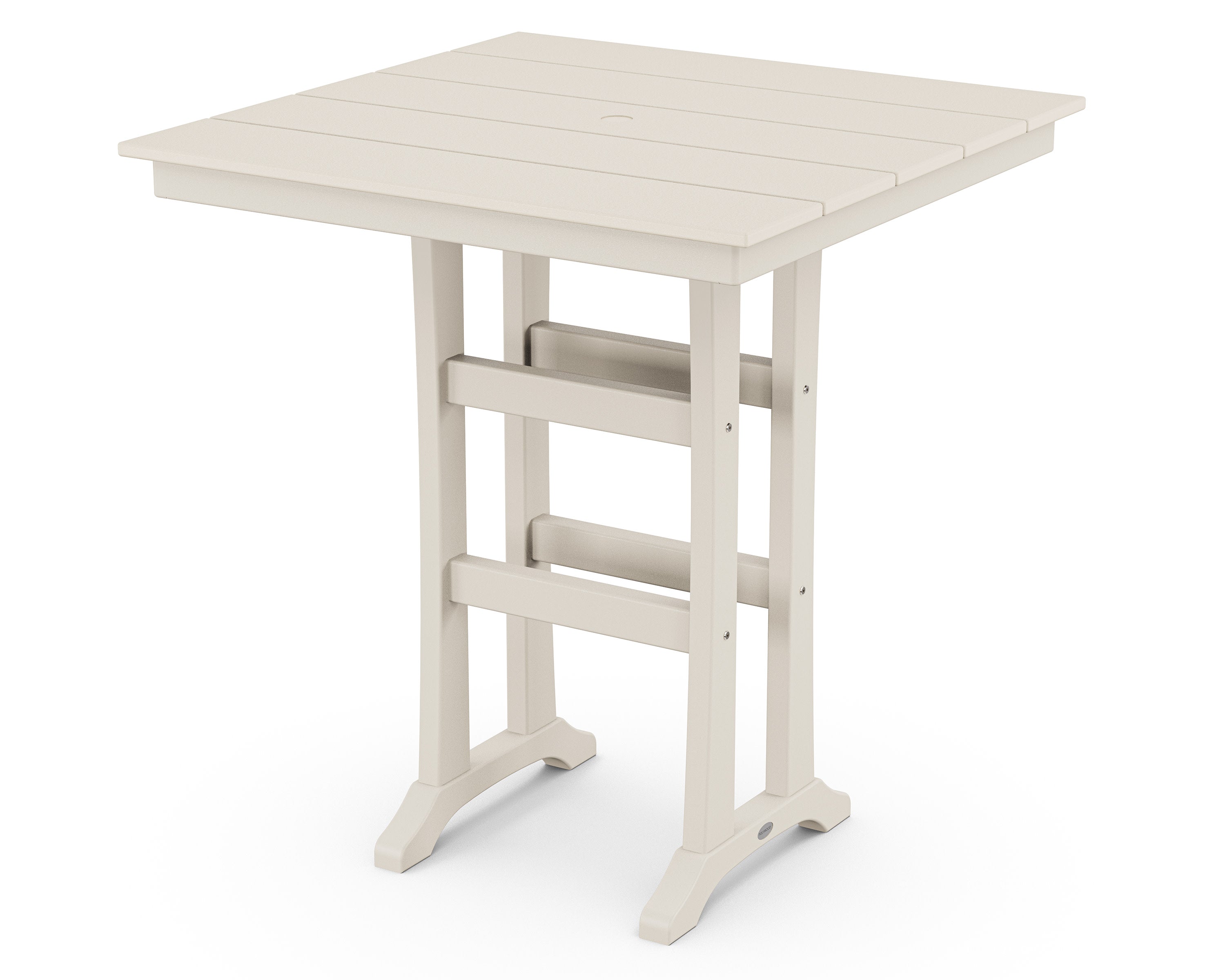 Farmhouse Trestle 37" Bar Table in Sand