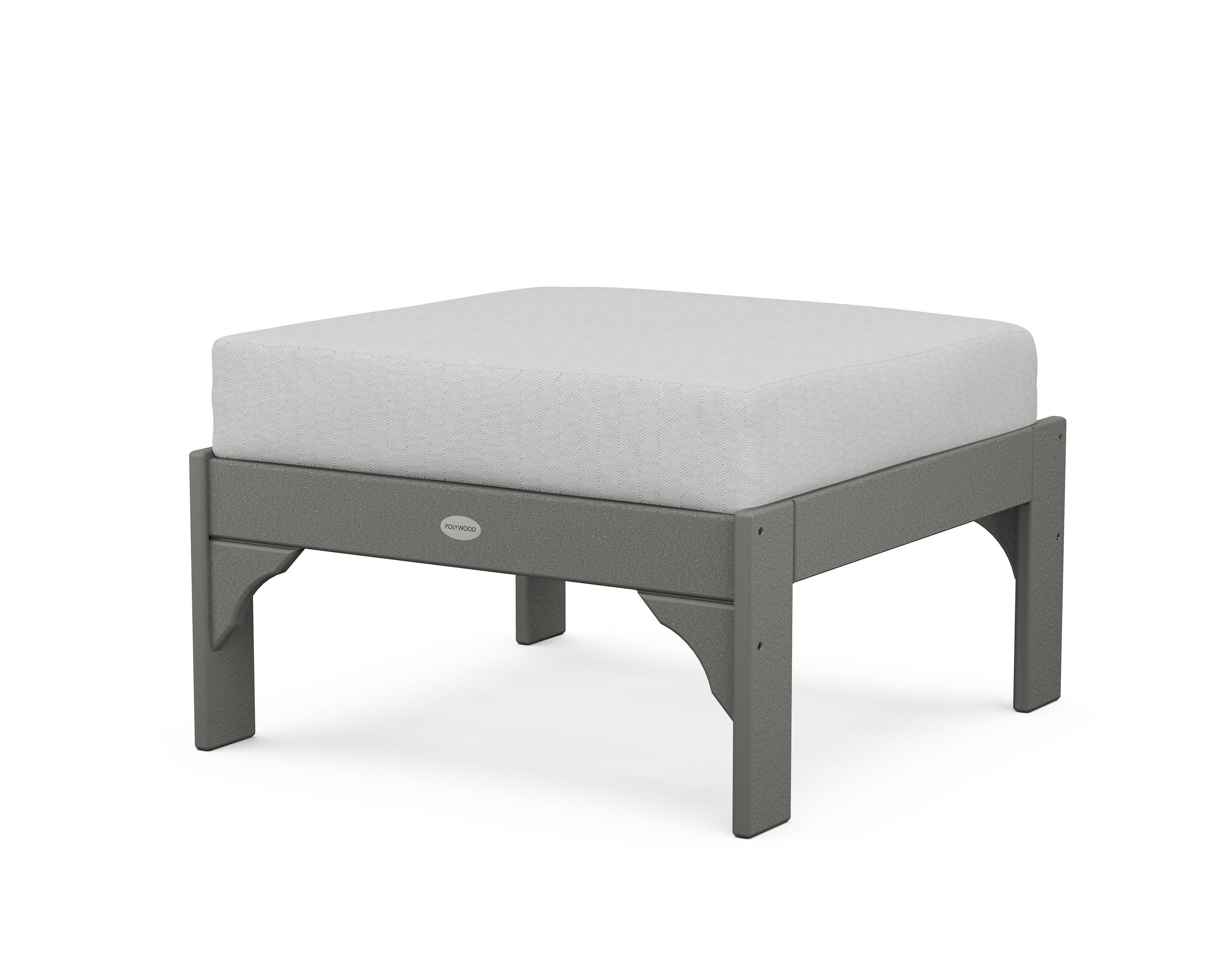 Vineyard Deep Seating Ottoman in Slate Grey / Diamond in the Rough