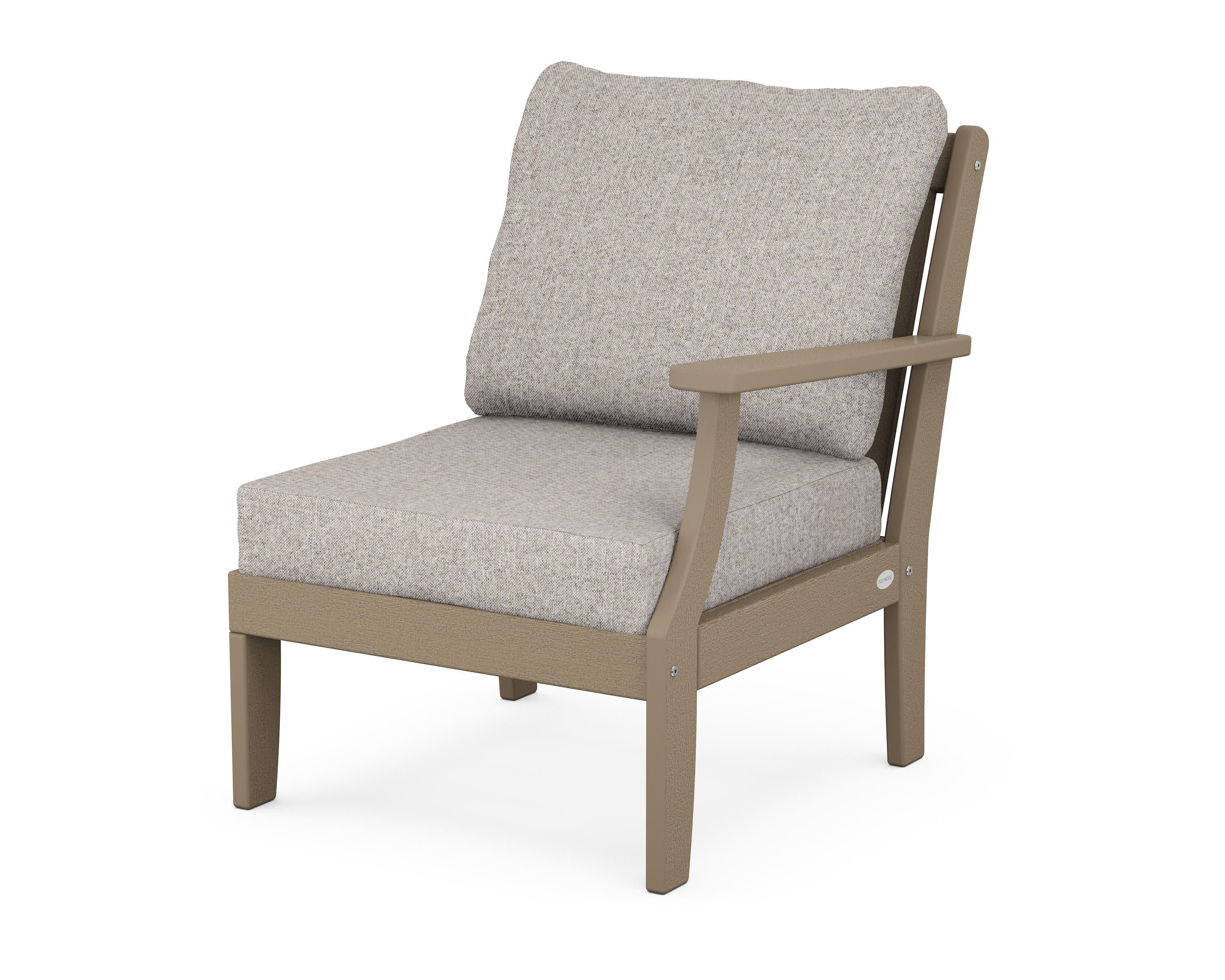 Braxton Modular Right Arm Chair in Vintage Sahara / Weathered Tweed