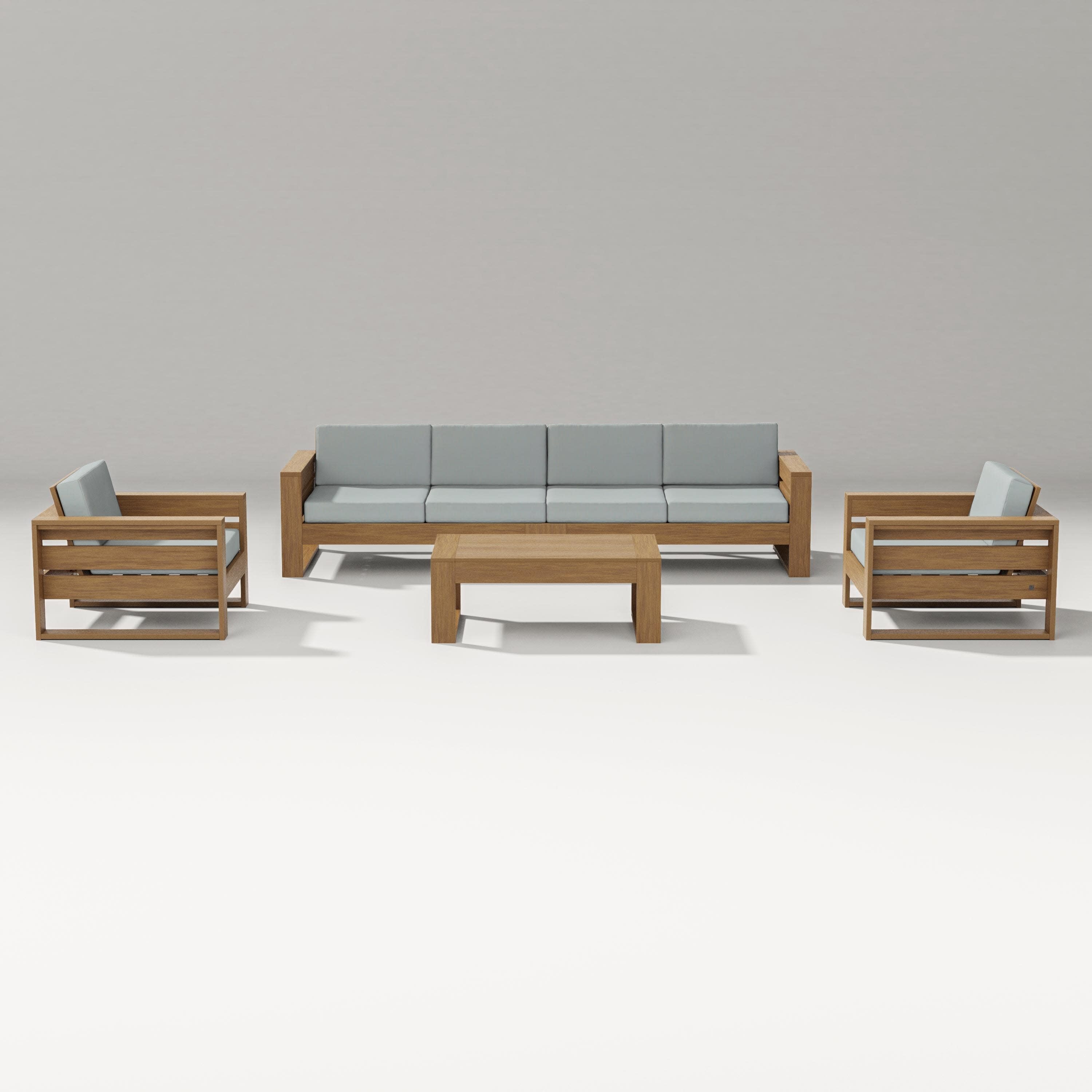 Latitude 5-Piece Lounge Sofa Set in Natural / Spa