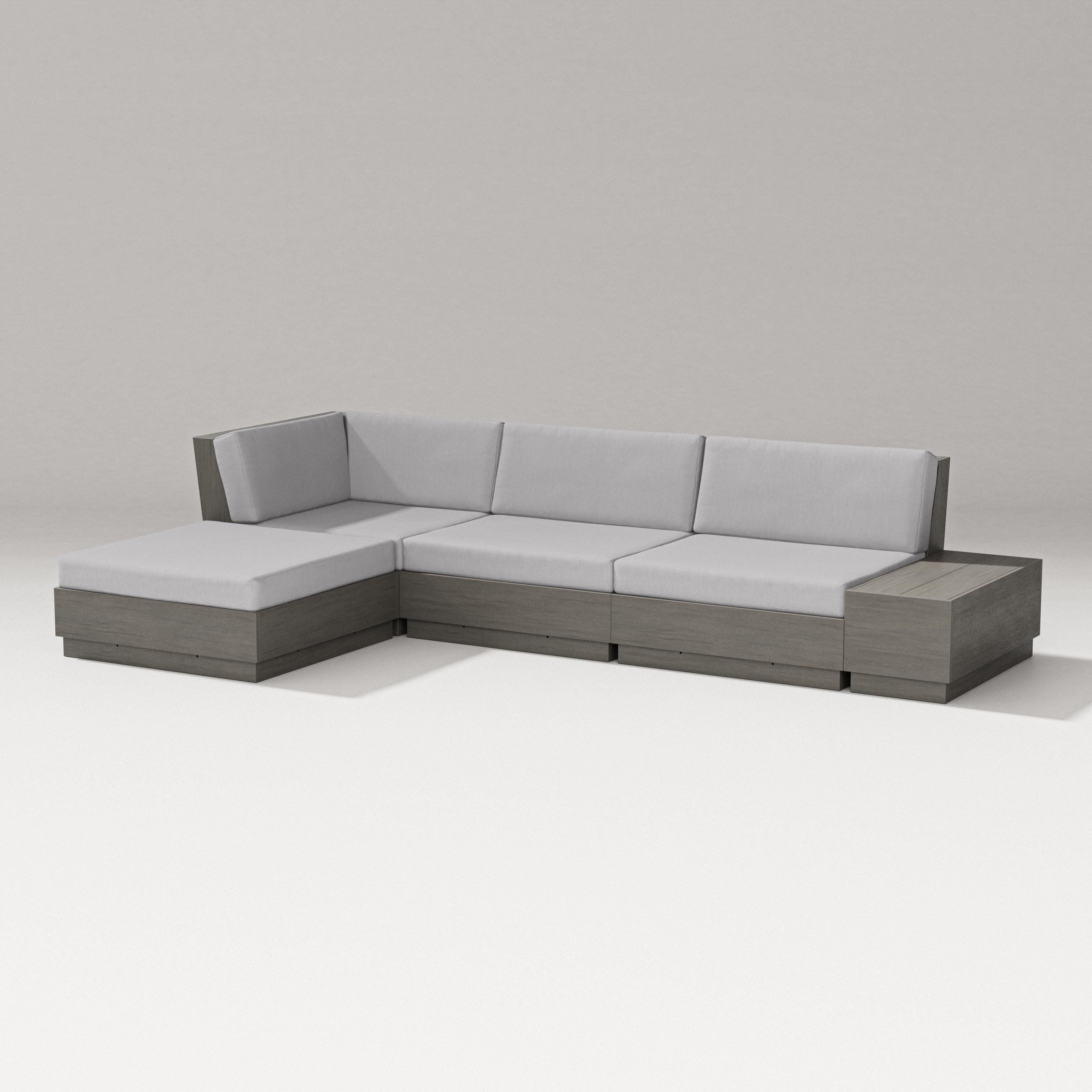 Elevate Chaise Sectional in Driftwood / Granite