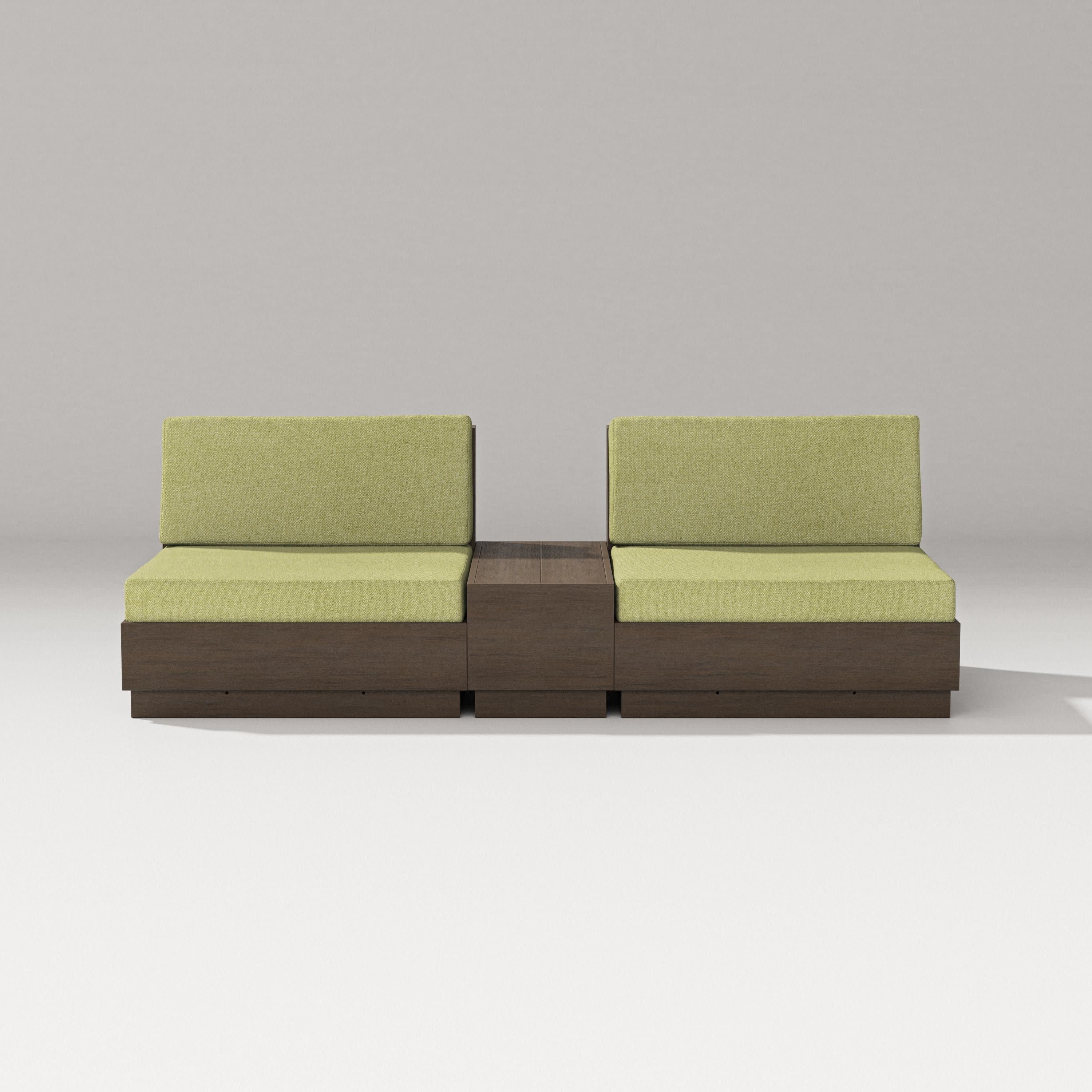 Elevate Lounge Chair Set in Kona / Chartreuse Boucle