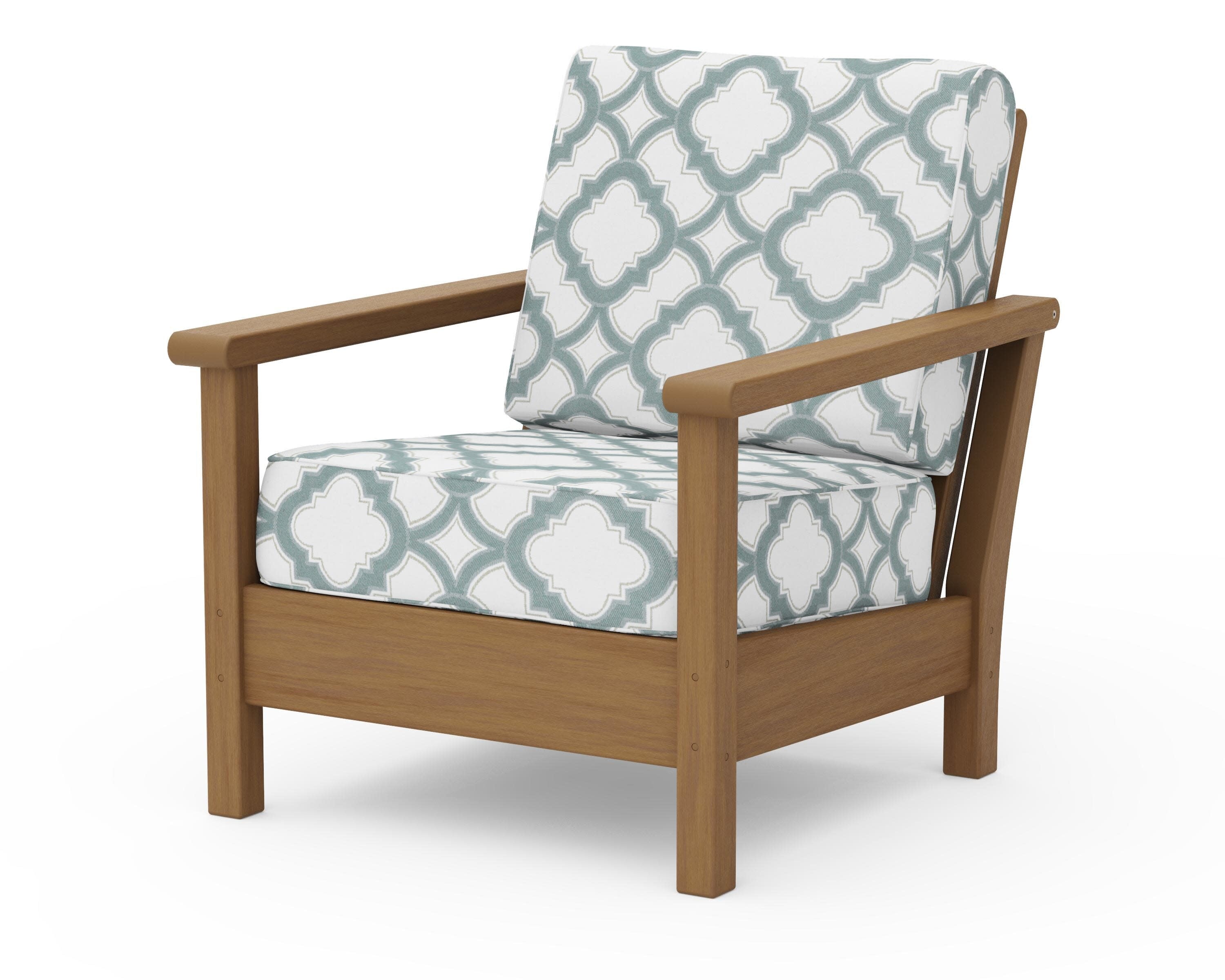 Harbour Deep Seating Chair in Natural / Trellis Glacier Spa
