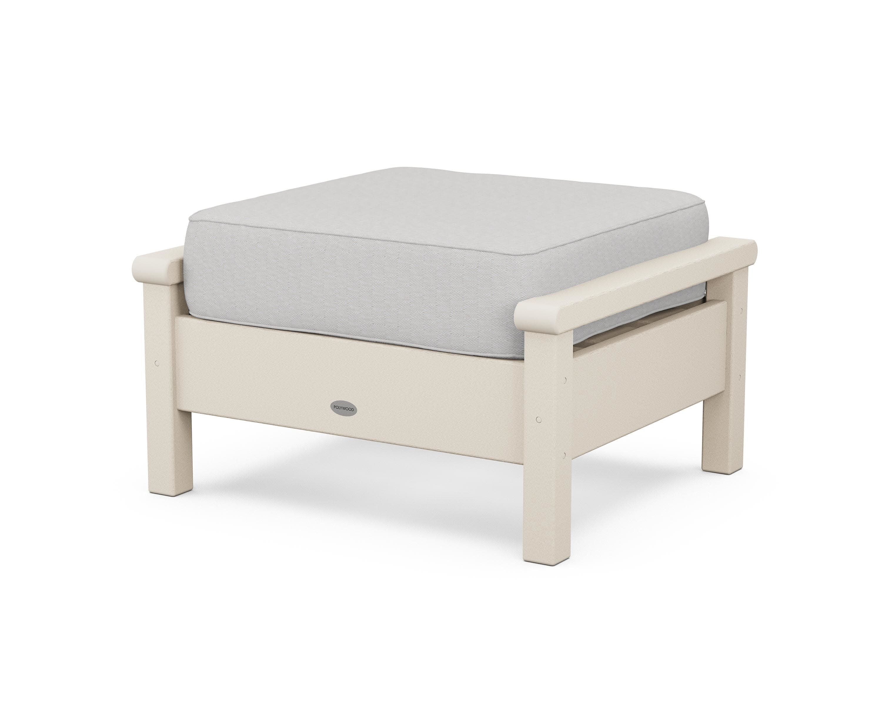 Harbour Deep Seating Ottoman in Sand / Diamond in the Rough