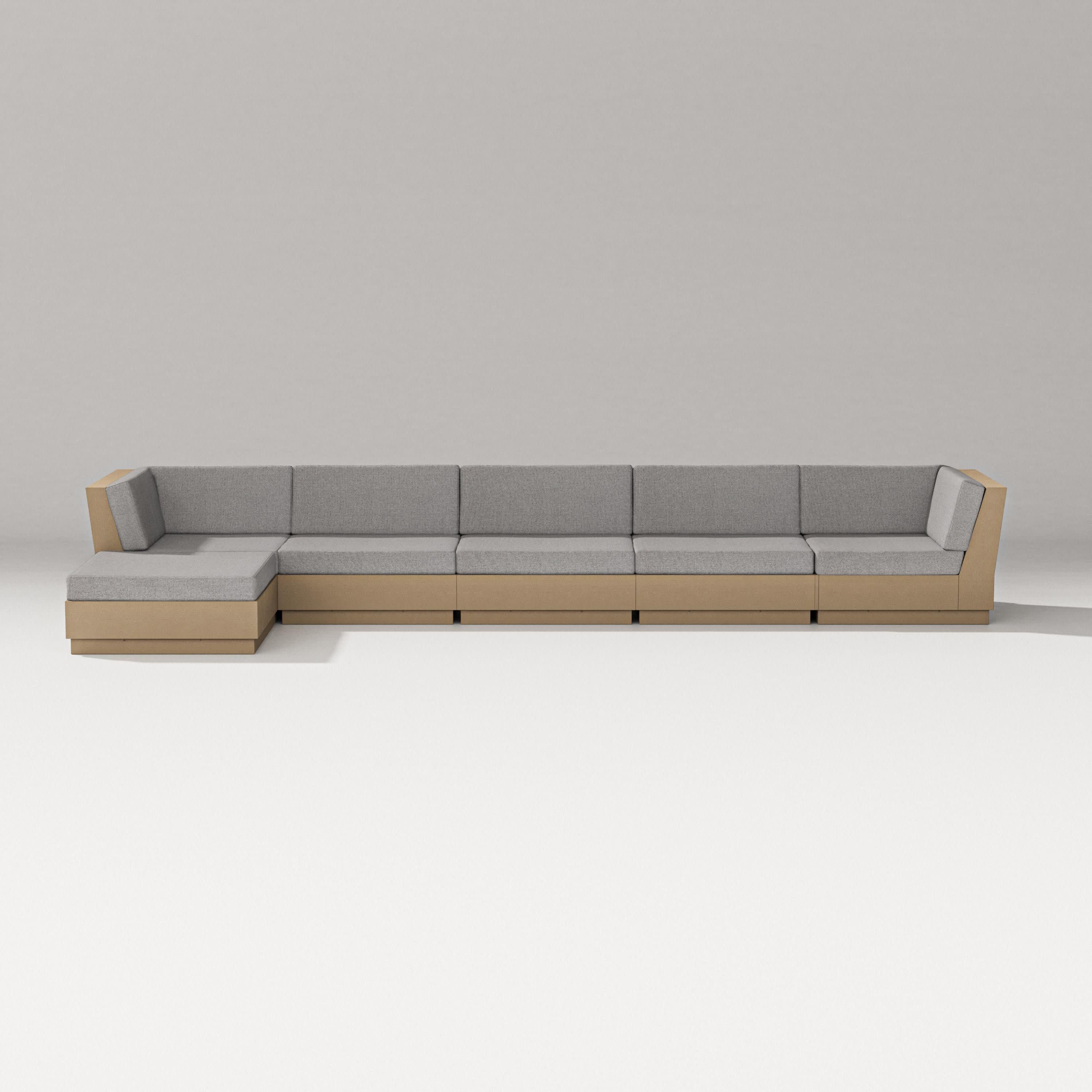 Elevate 6-Piece Chaise Sectional in Vintage Sahara / Grey Mist
