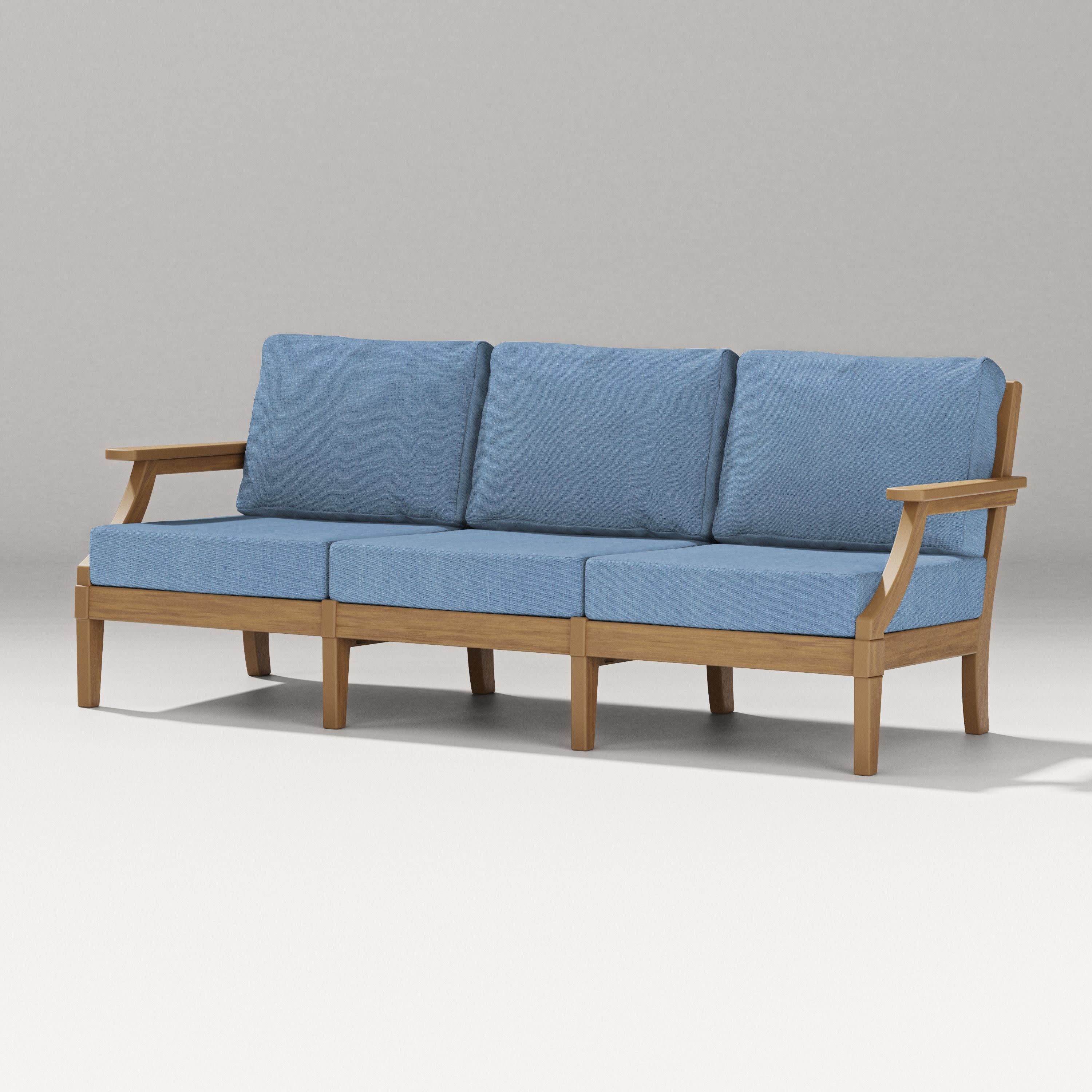 Estate Sofa in Natural / Sky Blue