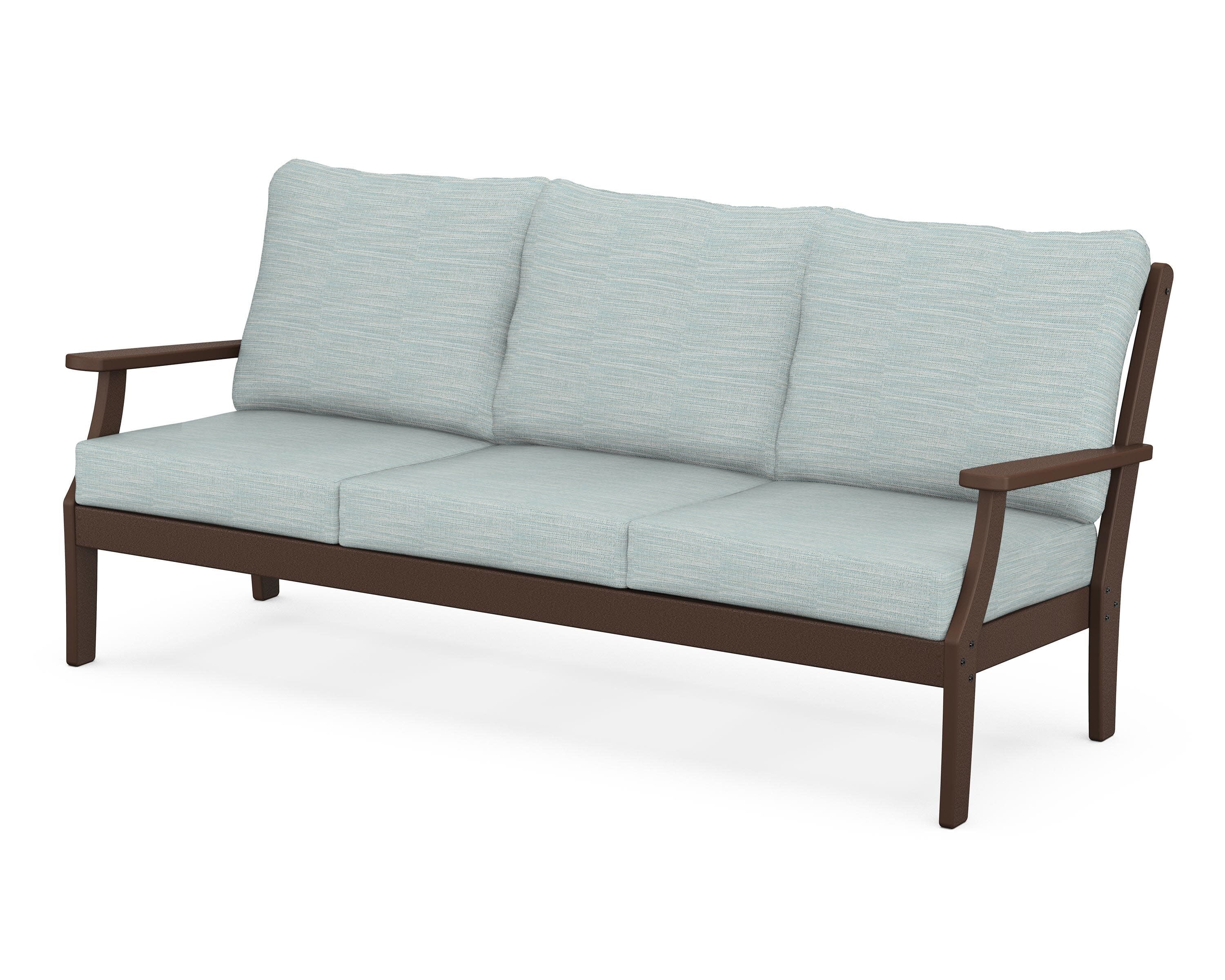 Braxton Deep Seating Sofa in Mahogany / Soothe Mist