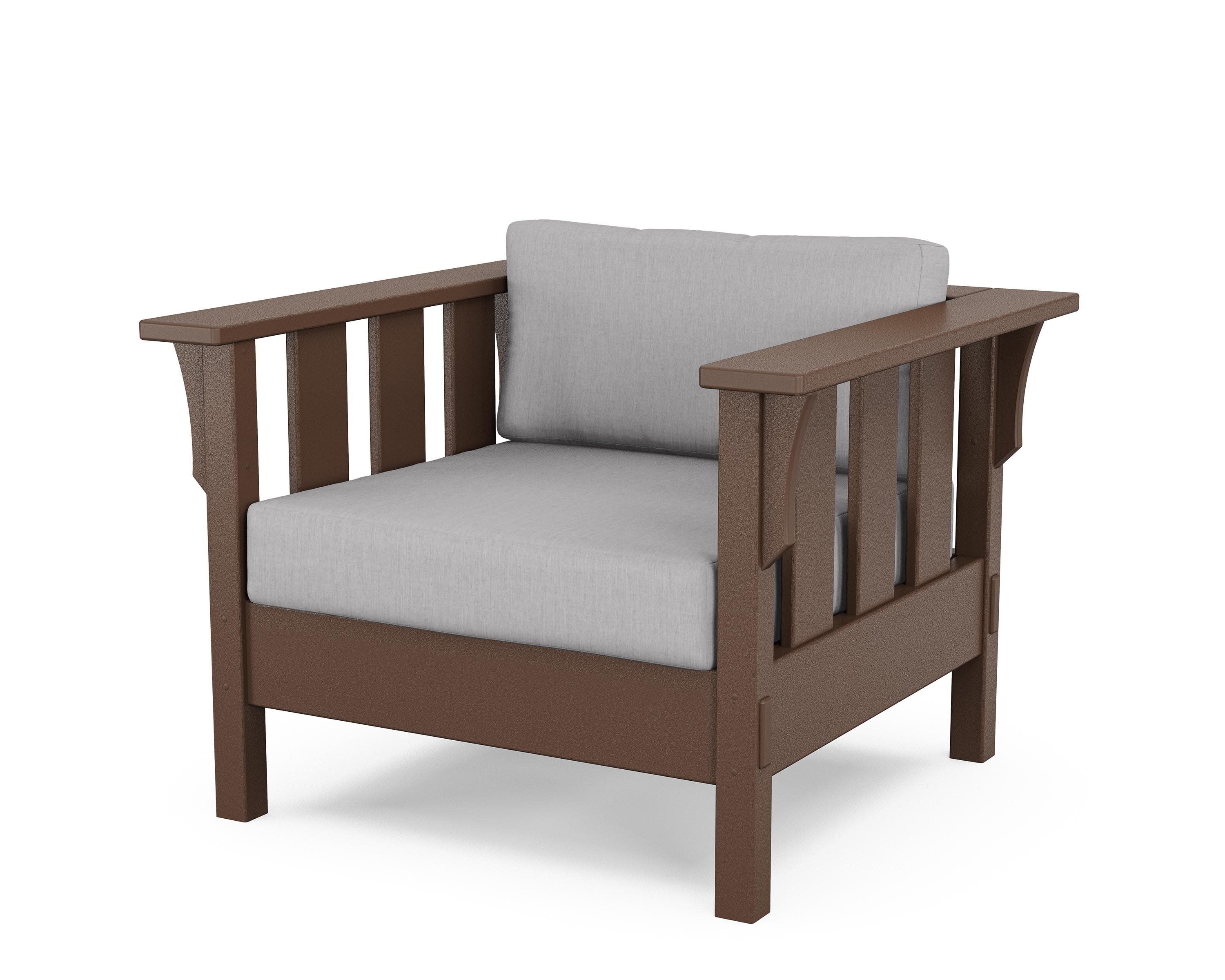 Acadia Deep Seating Chair in Mahogany / Granite