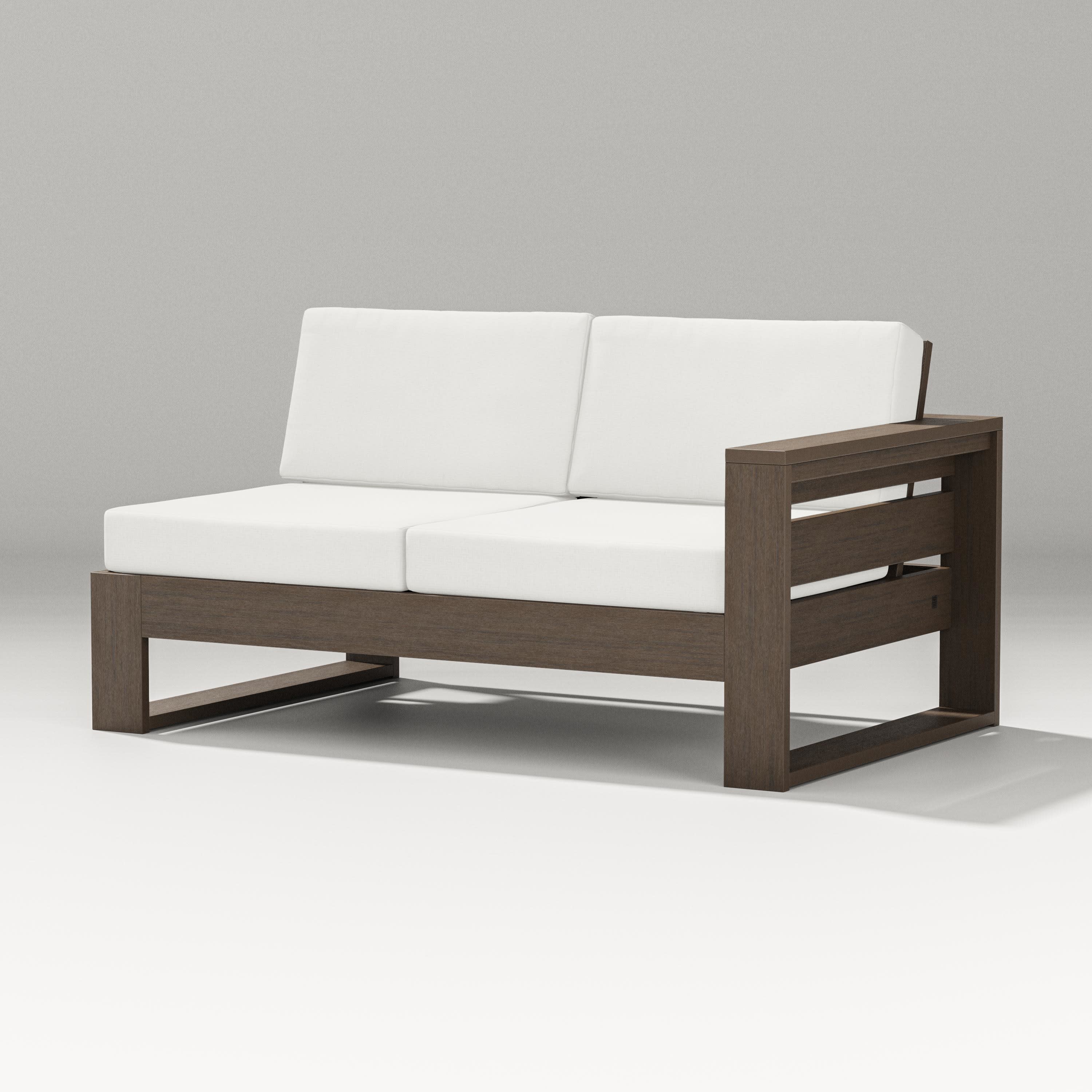 Latitude Modular Right Arm Loveseat in Kona / Natural Linen
