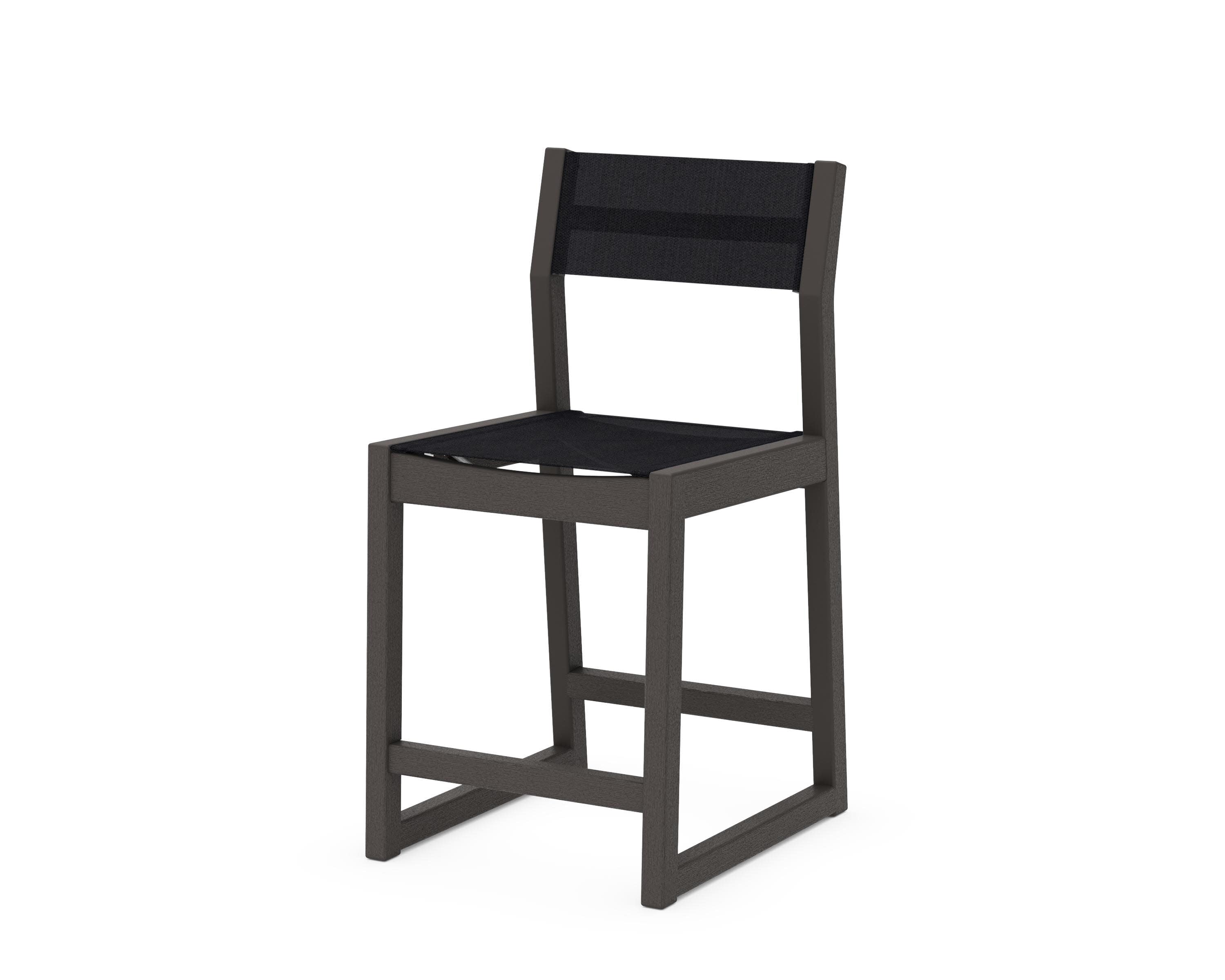 EDGE Sling Counter Side Chair in Vintage Coffee / Black Sling