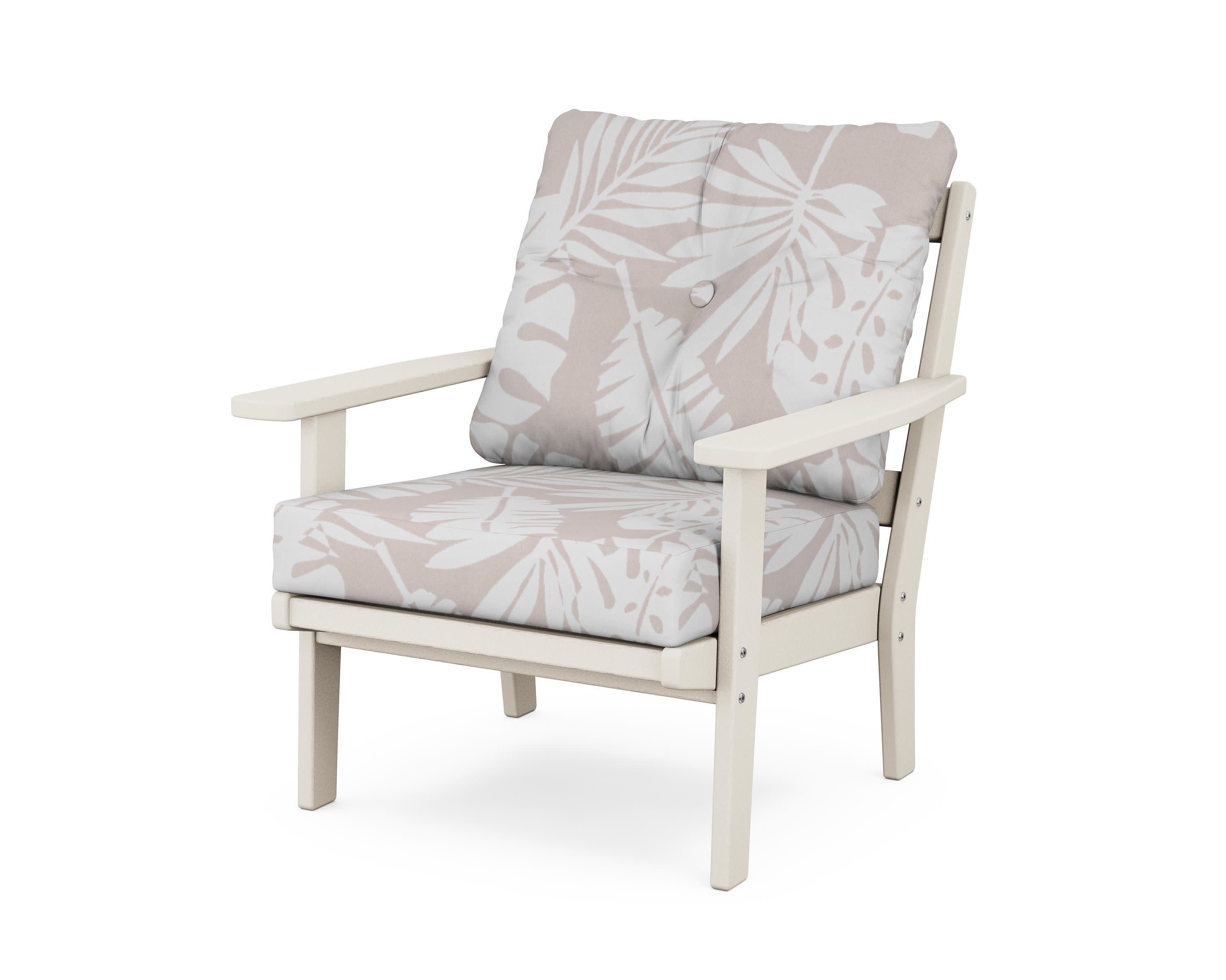 Oxford Deep Seating Chair in Sand / Leaf Dune Burlap