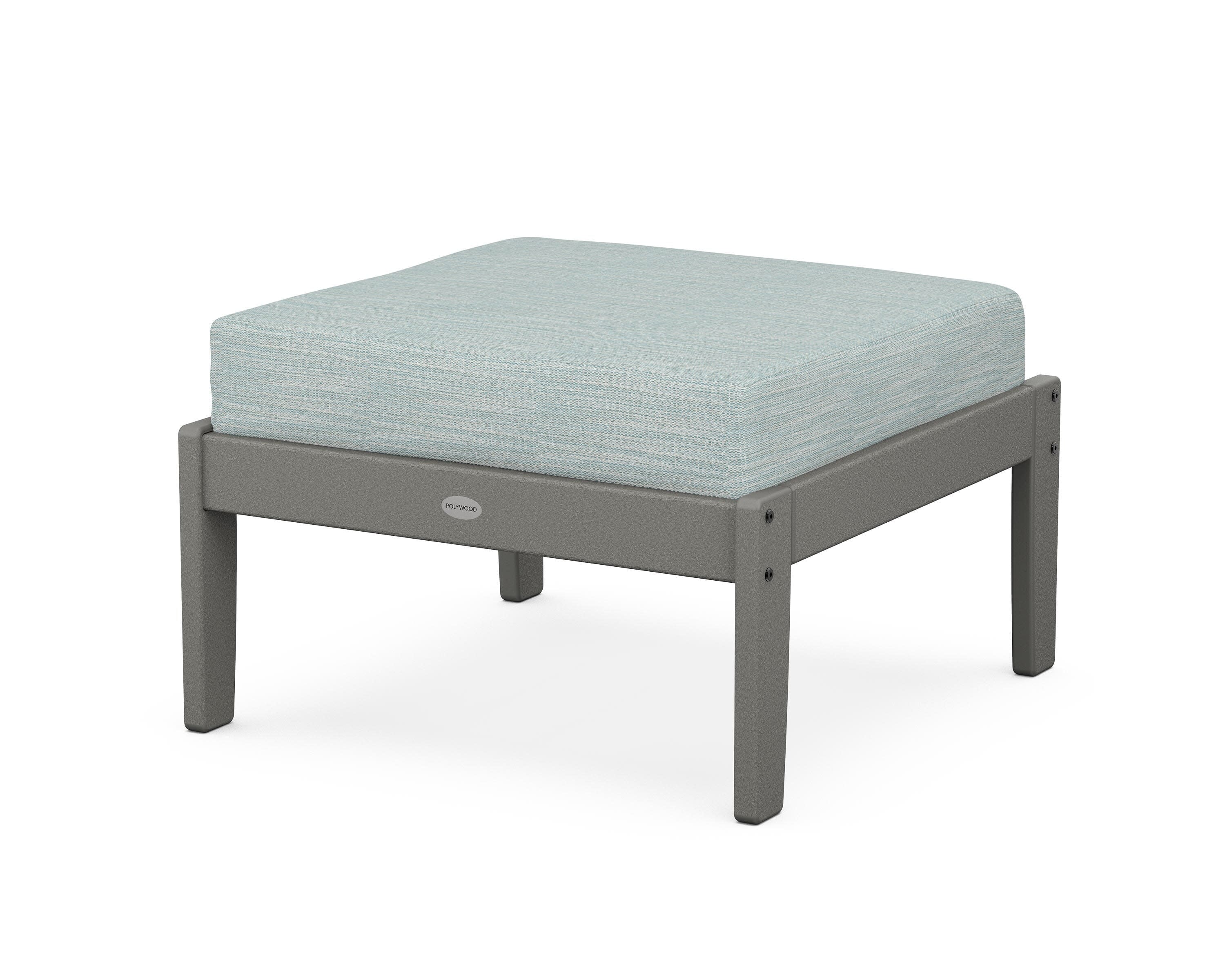 Braxton Deep Seating Ottoman in Slate Grey / Soothe Mist