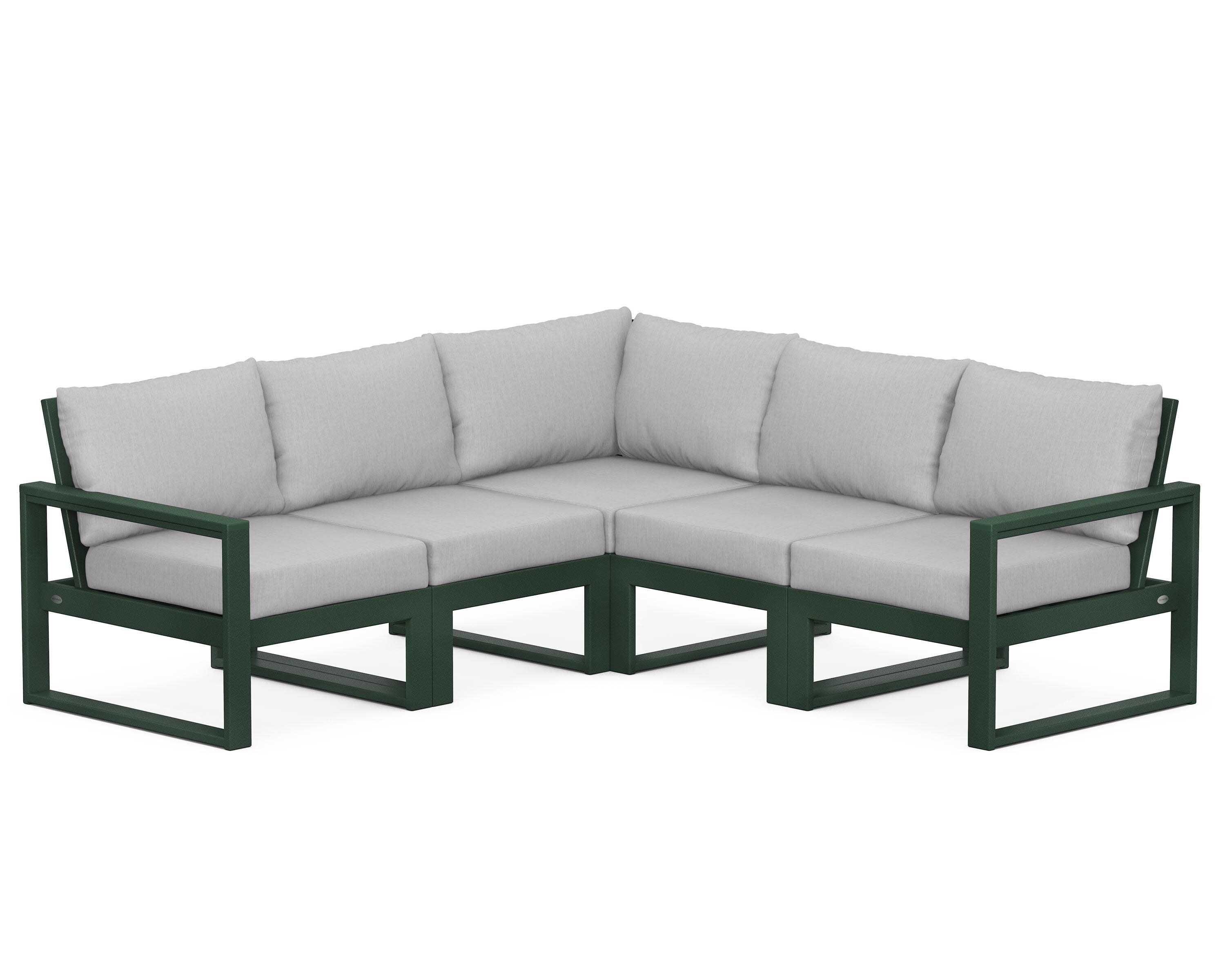 EDGE 5-Piece Modular Deep Seating Set in Green / Granite