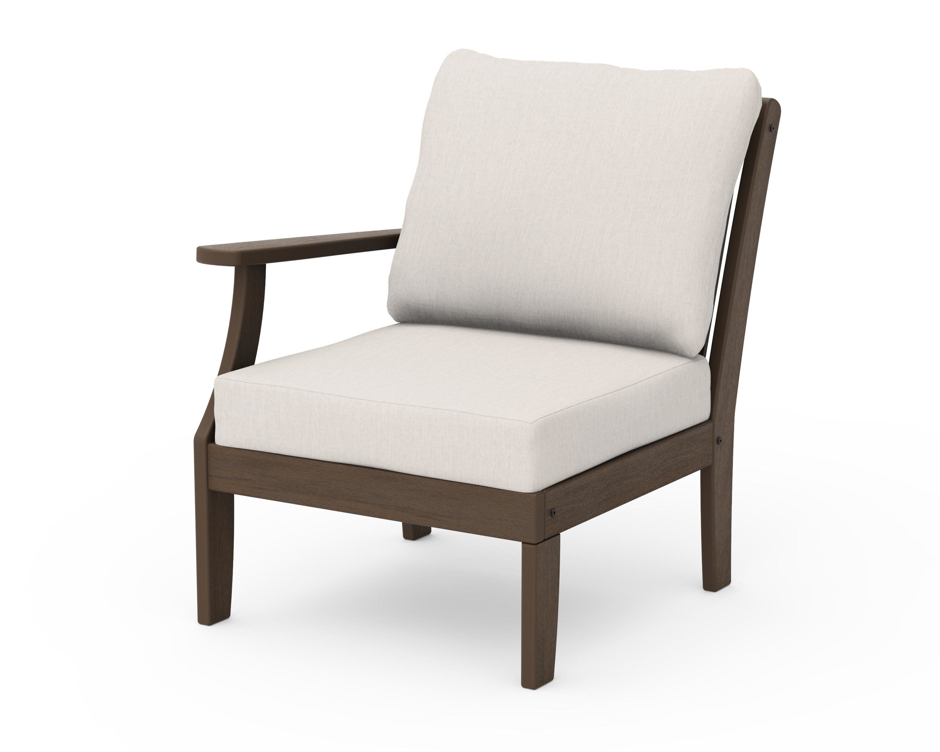 Braxton Modular Left Arm Chair in Kona / Cast Ash