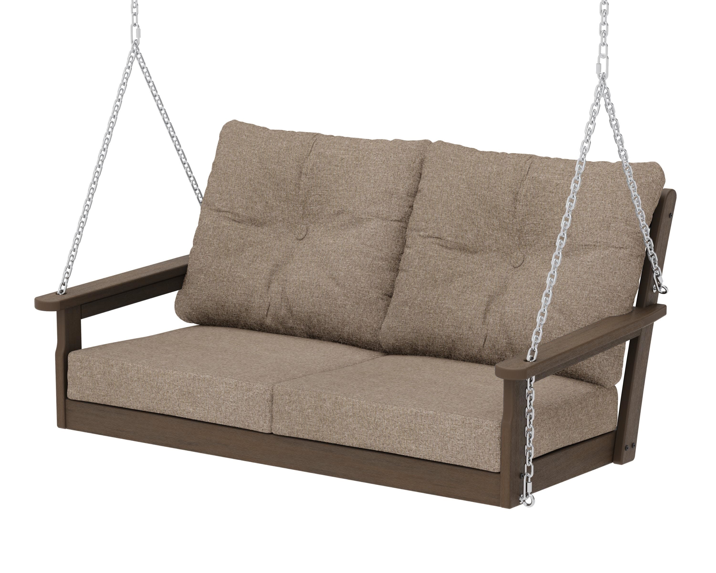 Vineyard Deep Seating Swing in Kona / Spiced Burlap
