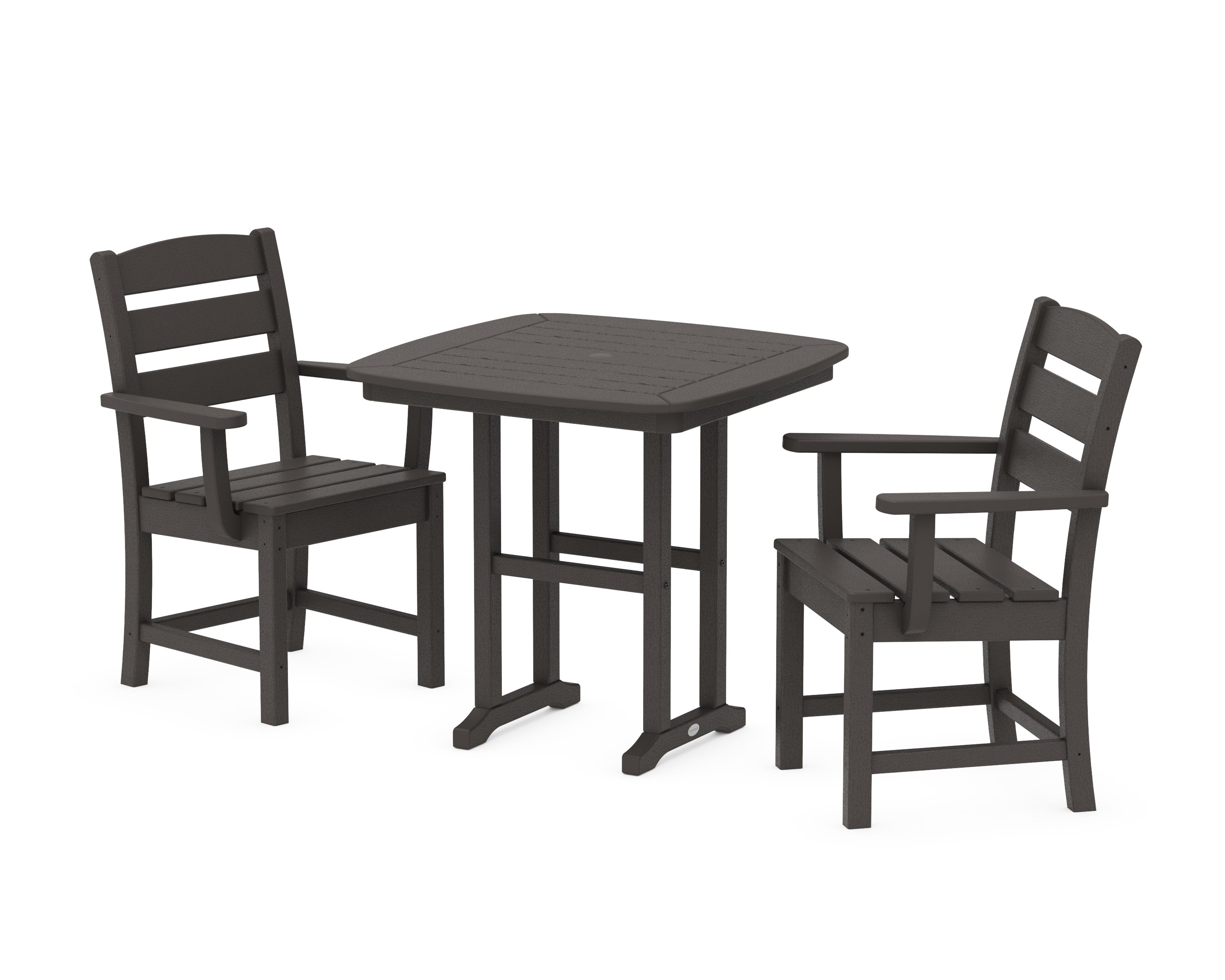 Lakeside 3-Piece Dining Set in Vintage Coffee