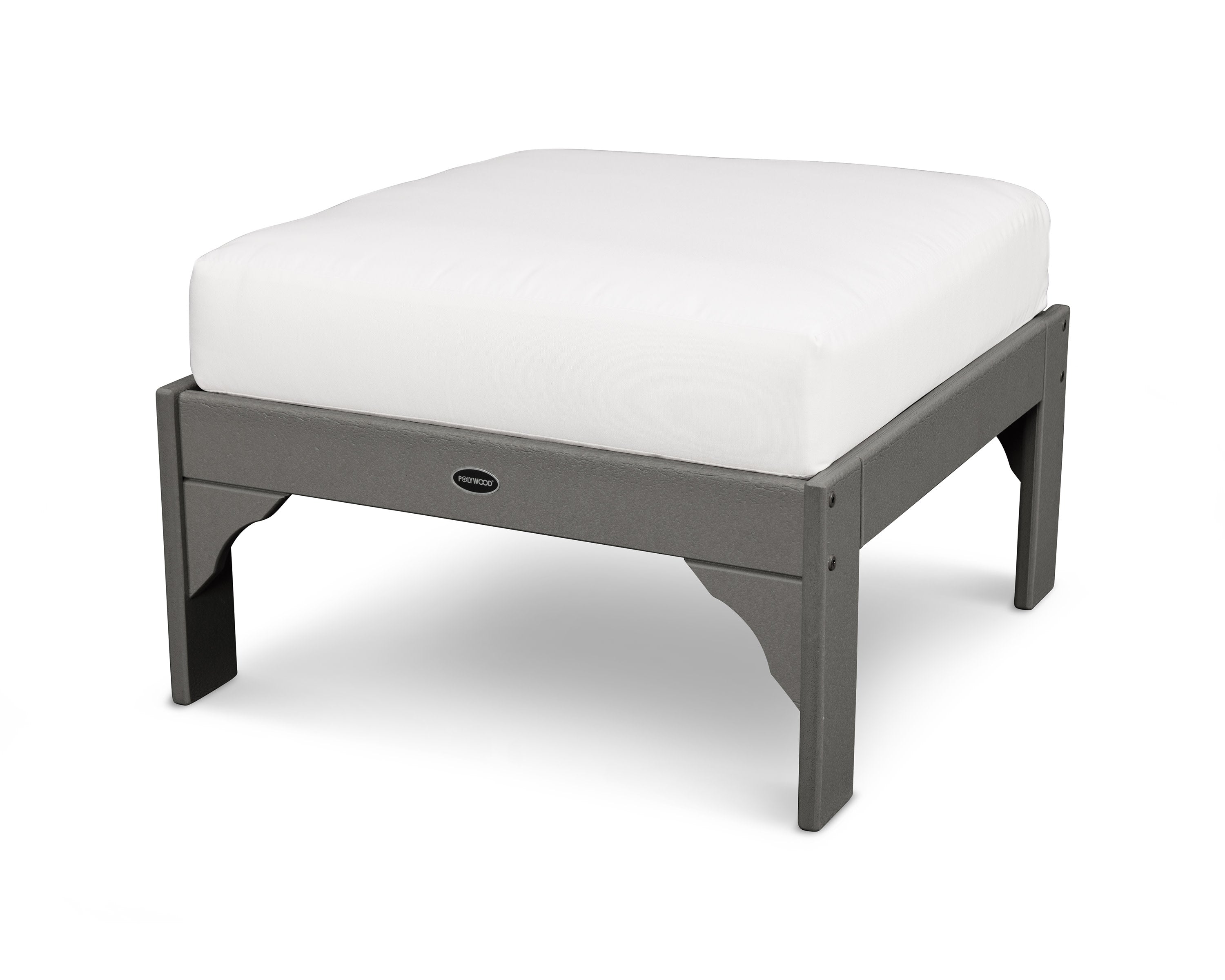 Vineyard Deep Seating Ottoman in Slate Grey / Natural